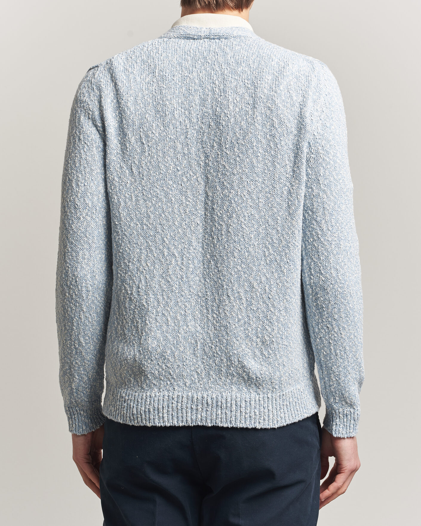 Heren | Truien | Zanone | Mouline Cardigan Sky Blue