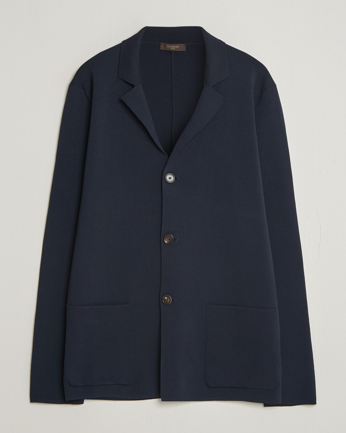 Heren | Blazers | Zanone | Knitted Cotton Blazer Navy