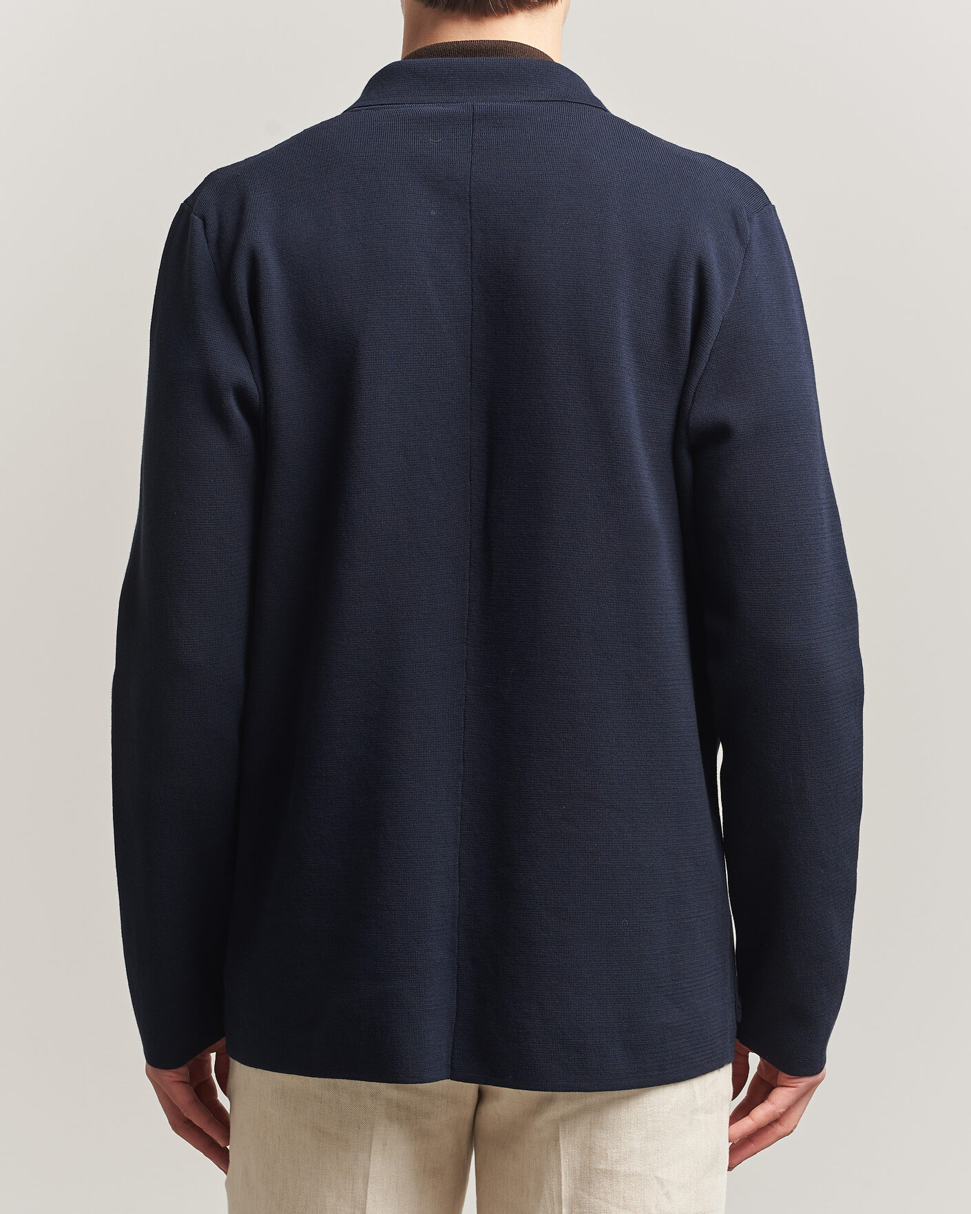 Heren | Blazers | Zanone | Knitted Cotton Blazer Navy