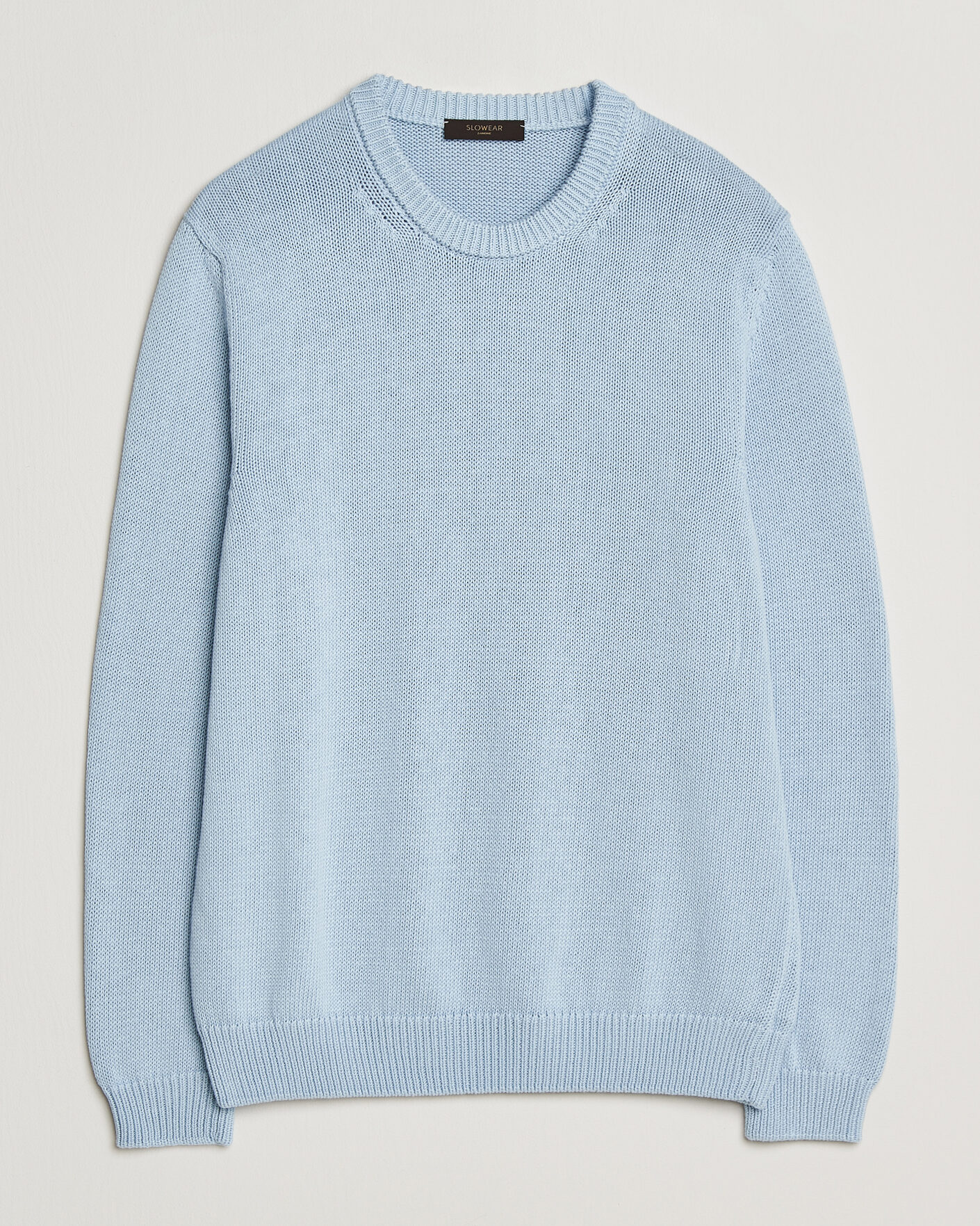 Heren | Truien | Zanone | Soft Cotton Crew Neck Sweater Sky Blue