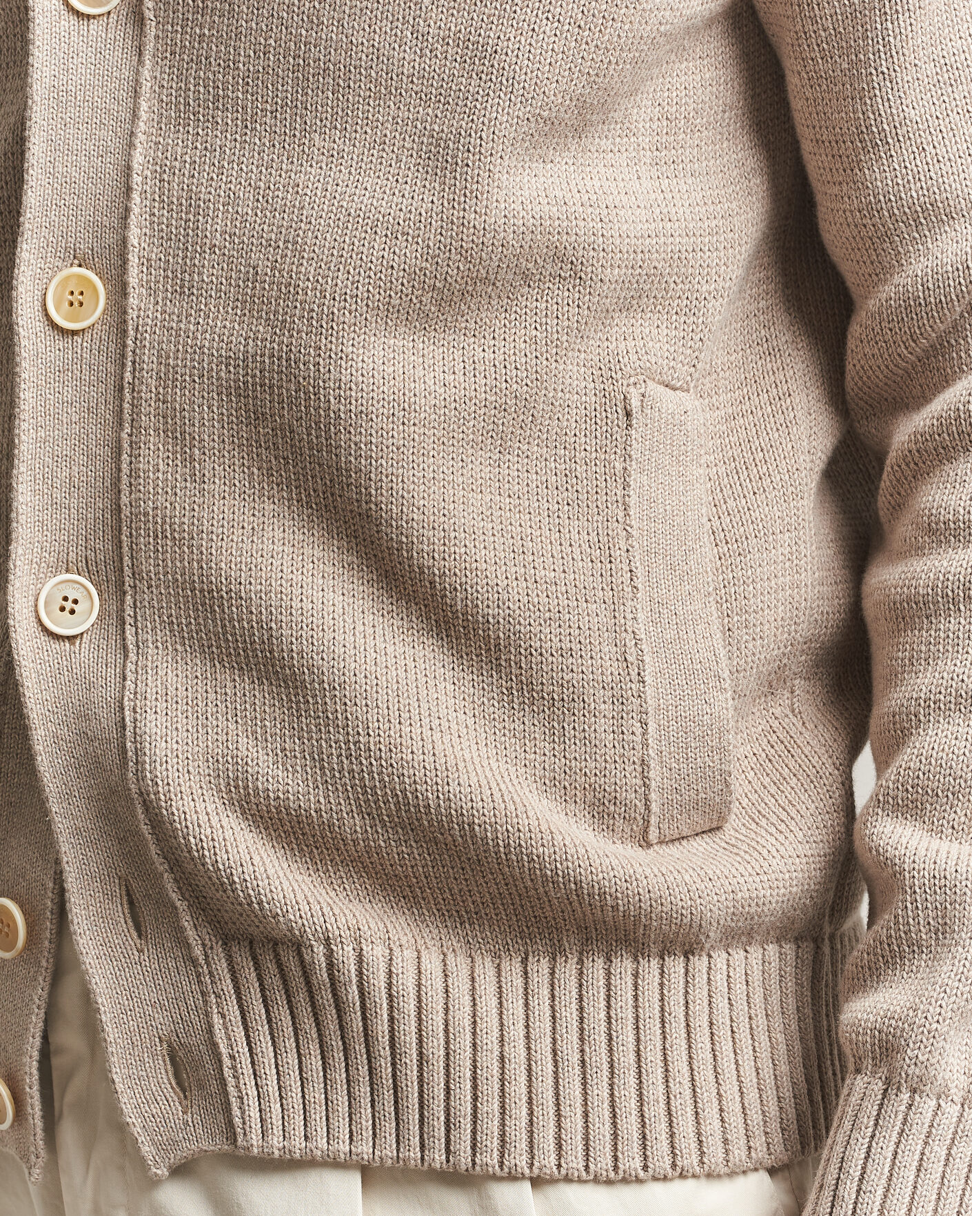 Heren | Truien | Zanone | Soft Cotton Chioto Cardigan Taupe