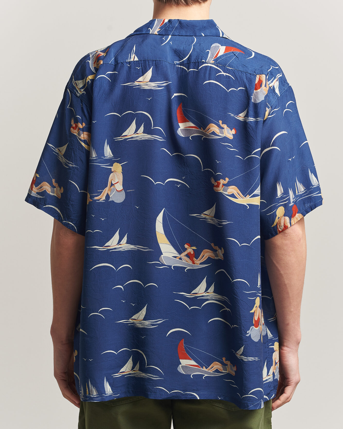 Heren | Overhemden | BEAMS PLUS | Holiday Print Camp Shirt Navy