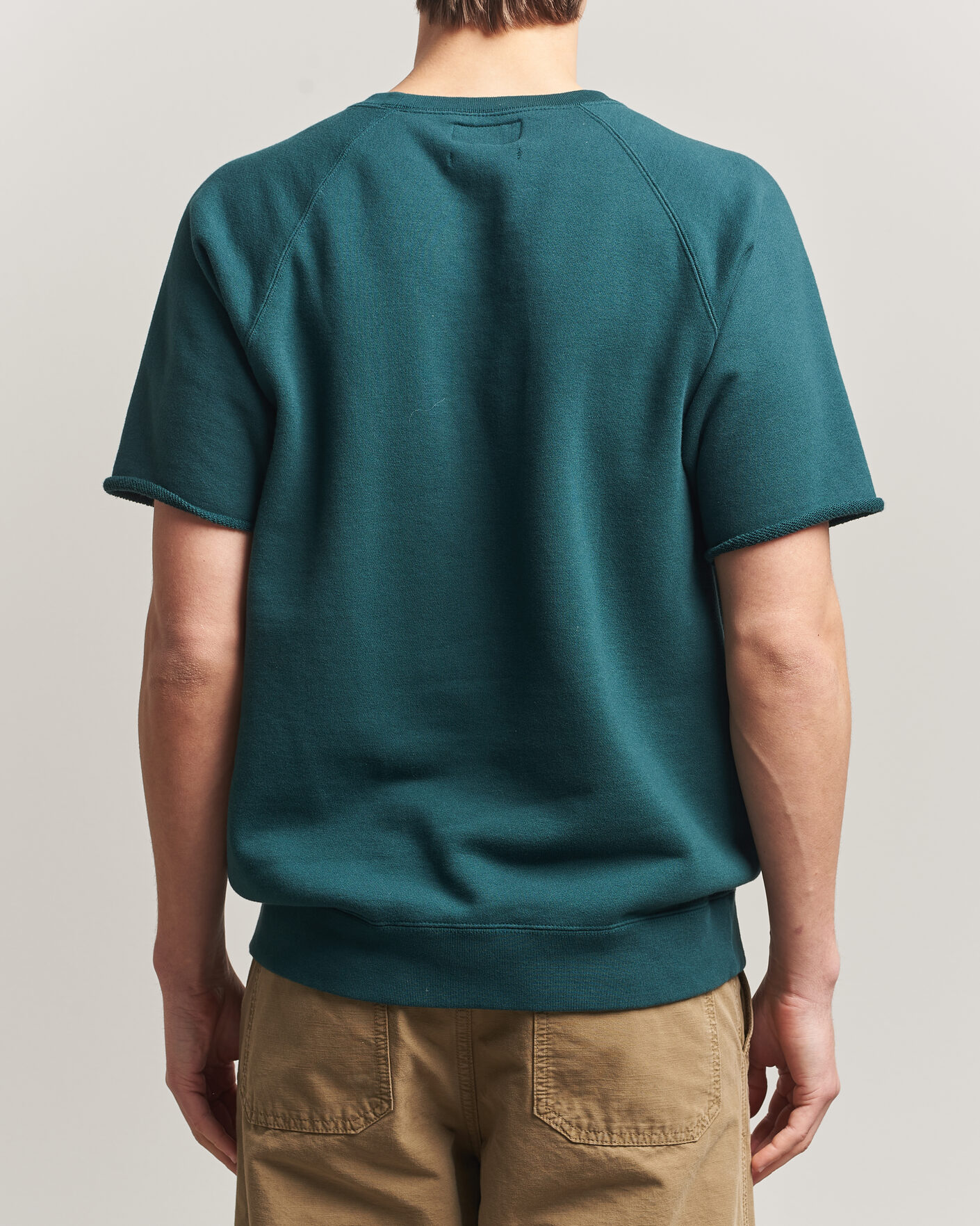 Heren | T-shirts | BEAMS PLUS | Short Sleeve Cut Off Sweat Dark Green