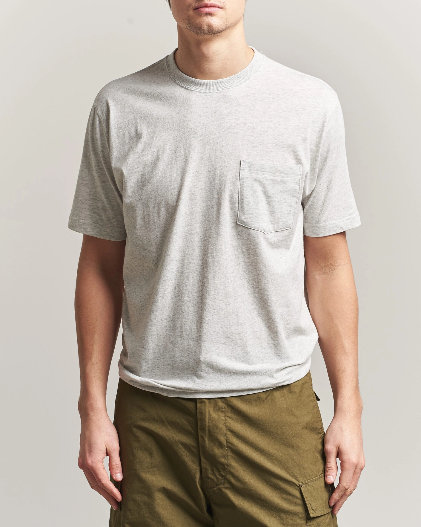 Heren | T-shirts | BEAMS PLUS | Pocket Tee Ash Grey