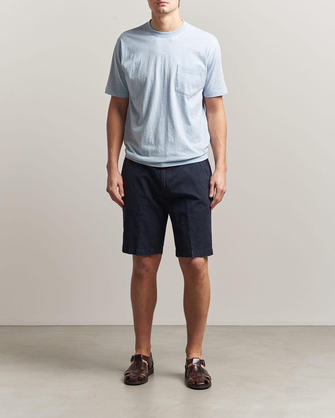 Heren | T-shirts | BEAMS PLUS | Pocket Tee Sax Blue