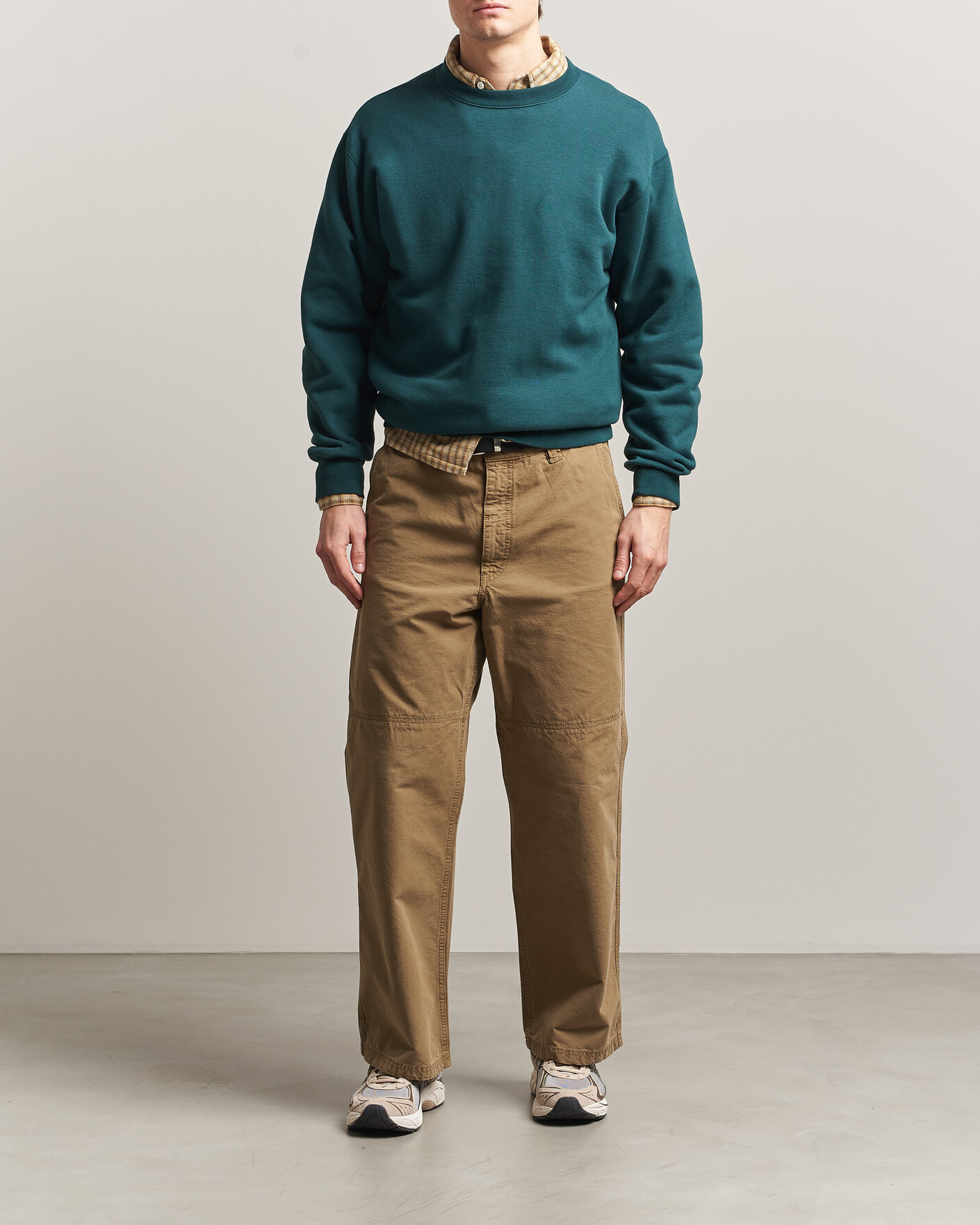 Heren | Truien | BEAMS PLUS | Crew Sweat Dark Green