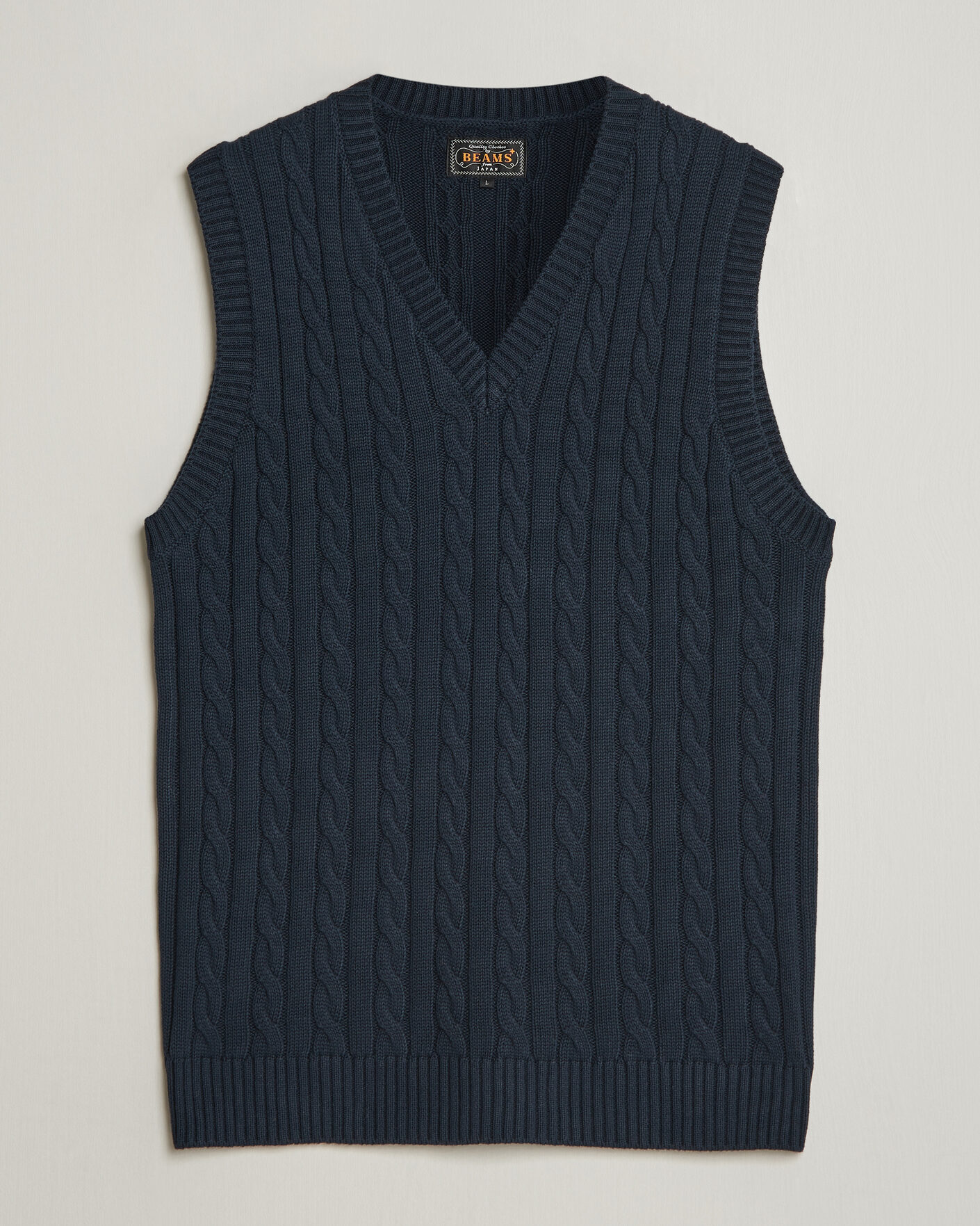 Heren | Truien | BEAMS PLUS | Cable Knit Vest Navy