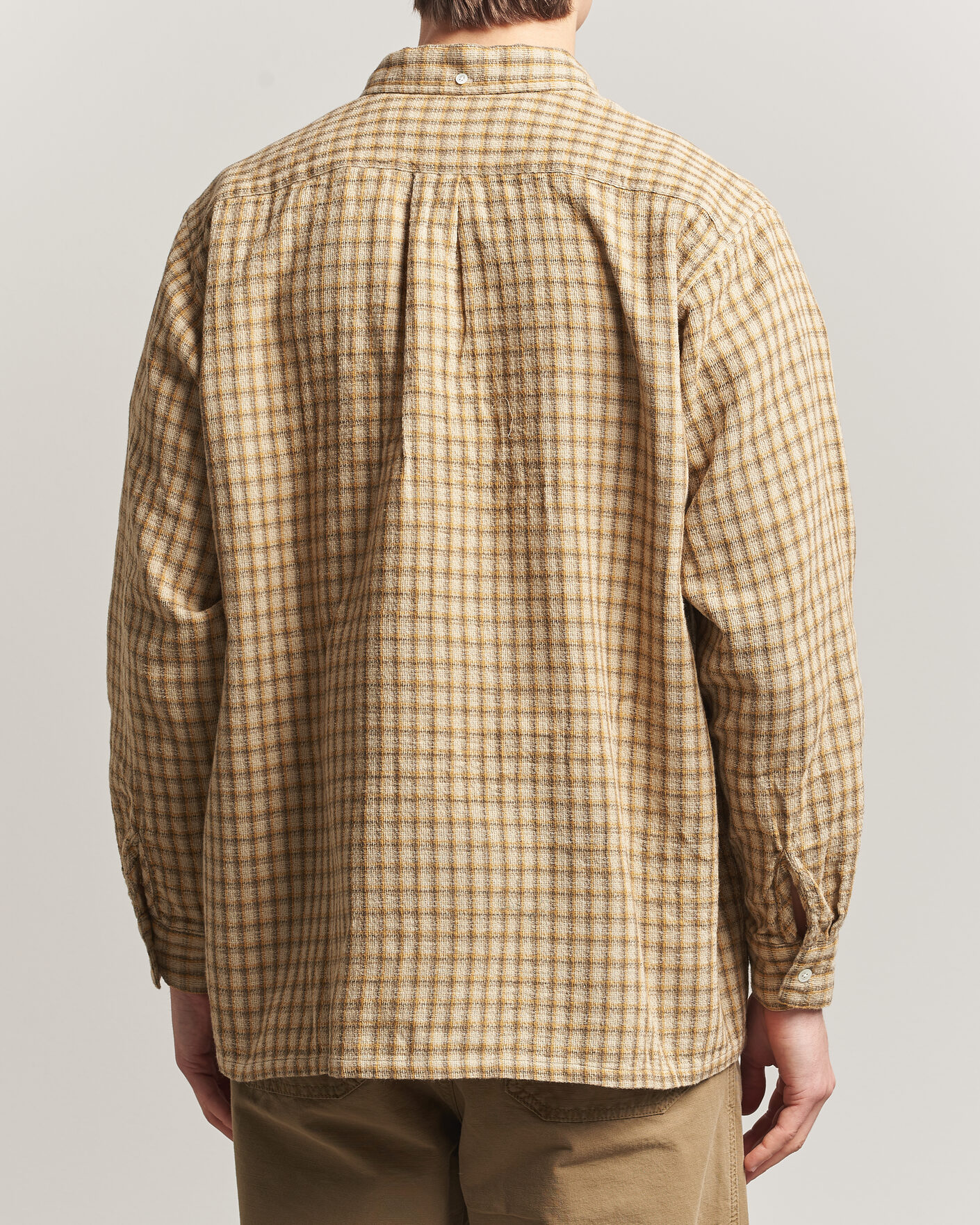 Heren | Overhemden | BEAMS PLUS | Panama Plaid Button Down Shirt Beige