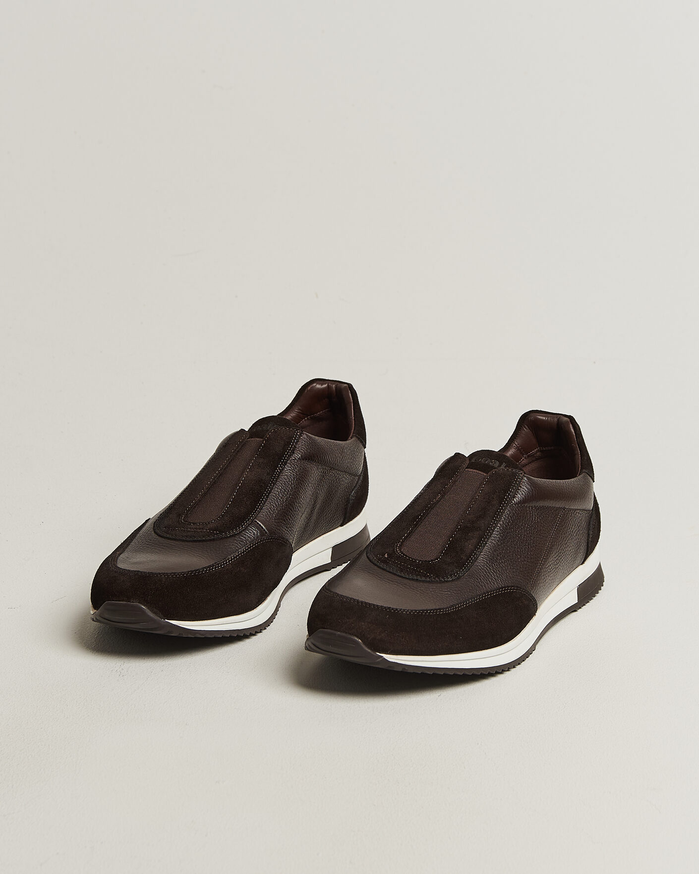 Heren | Sneakers | Loake 1880 | Ballantyne Suede/Leather Sneaker Dark Brown