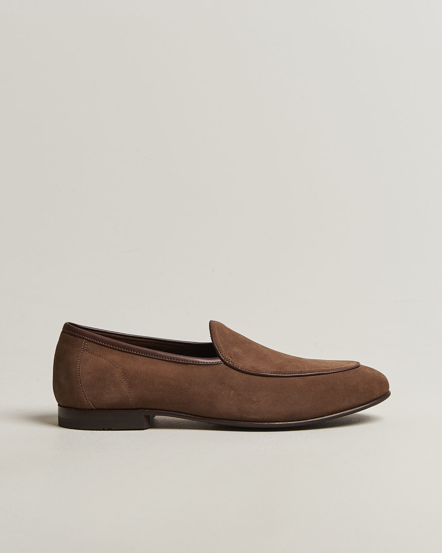 Heren | Instappers | Loake 1880 | Belgrave Suede Belgian Loafer Flint