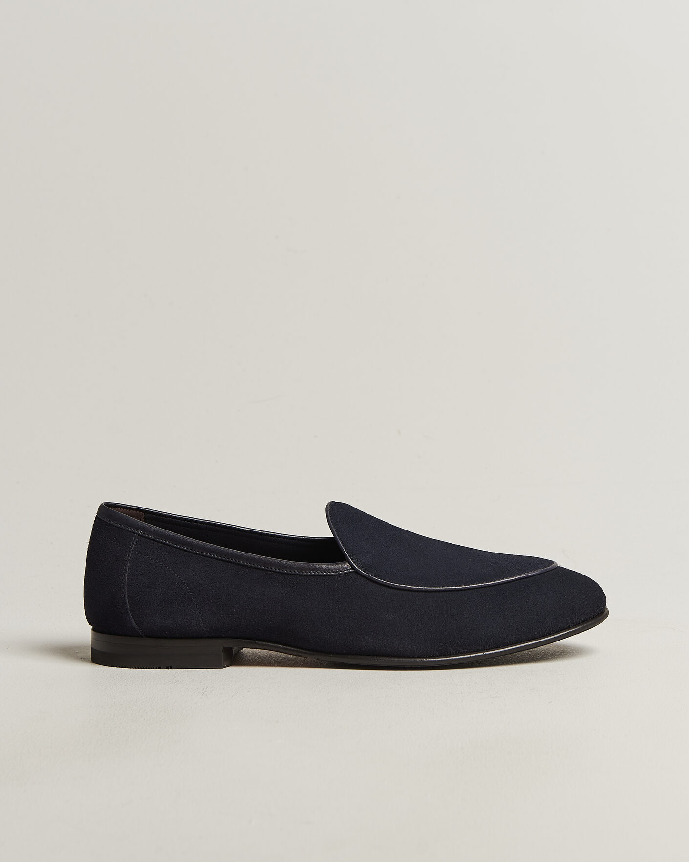 Heren | Instappers | Loake 1880 | Belgrave Suede Belgian Loafer Navy