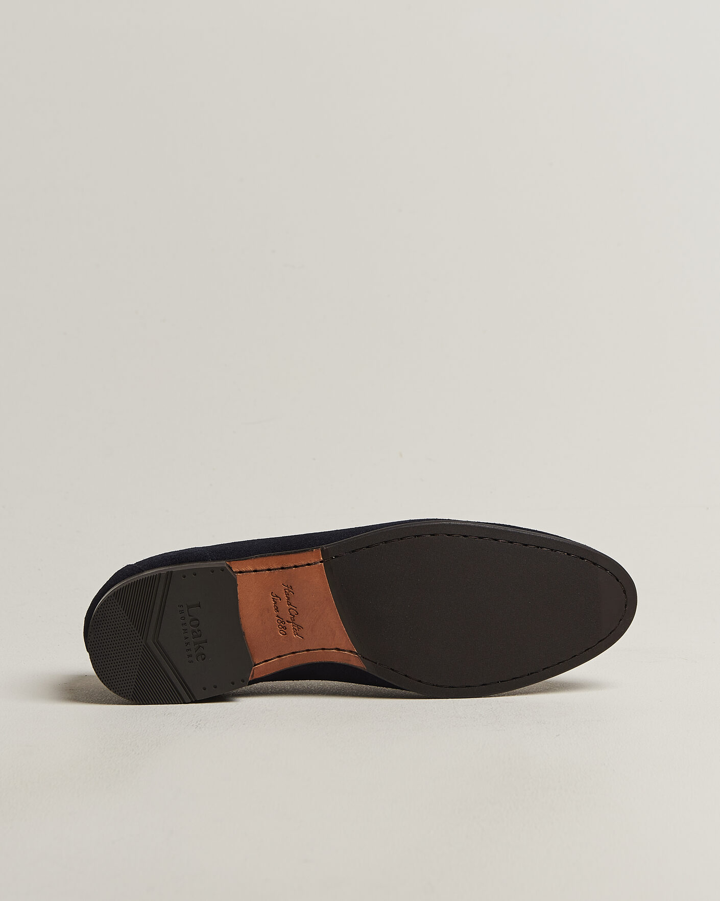 Heren | Instappers | Loake 1880 | Belgrave Suede Belgian Loafer Navy