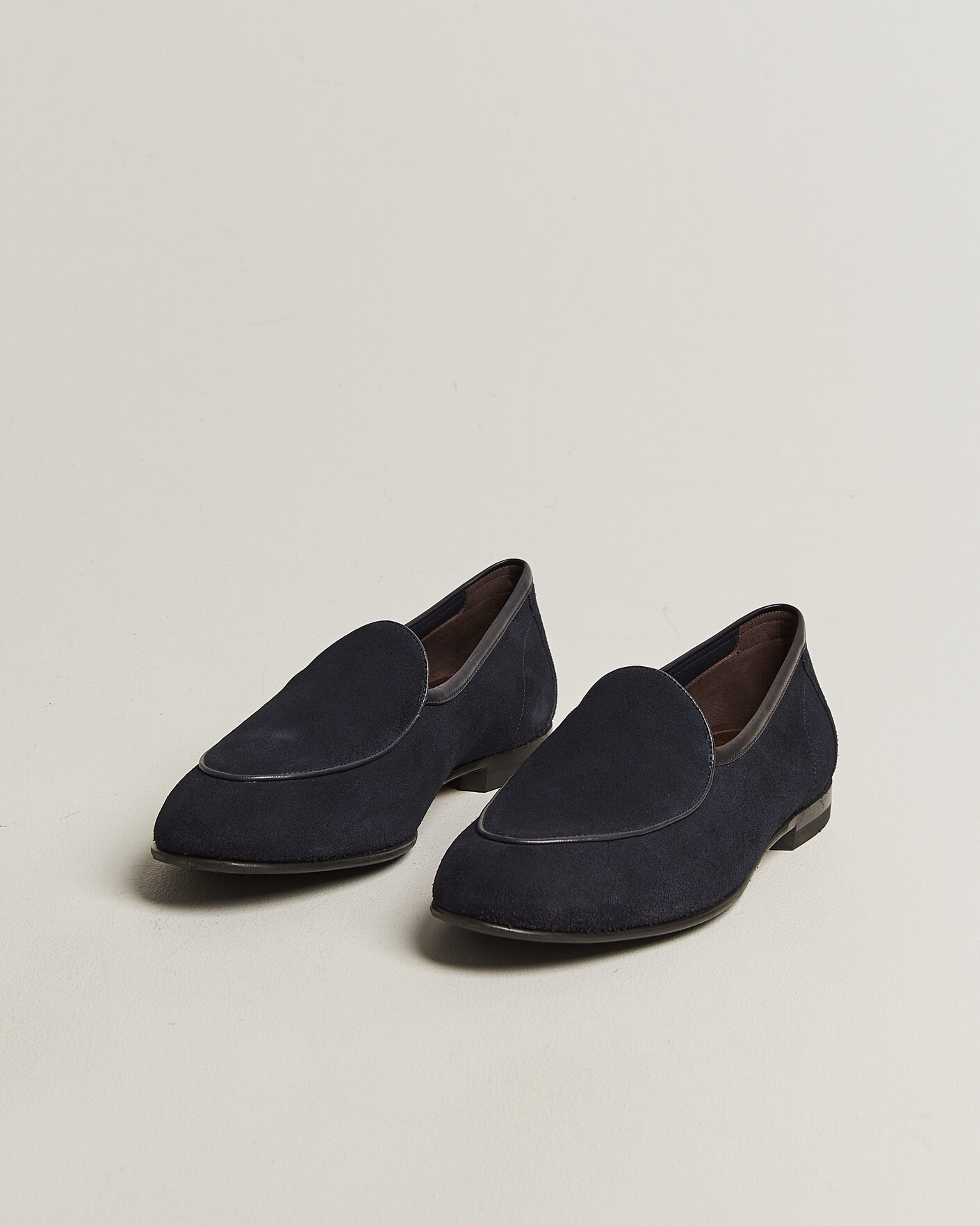 Heren | Instappers | Loake 1880 | Belgrave Suede Belgian Loafer Navy