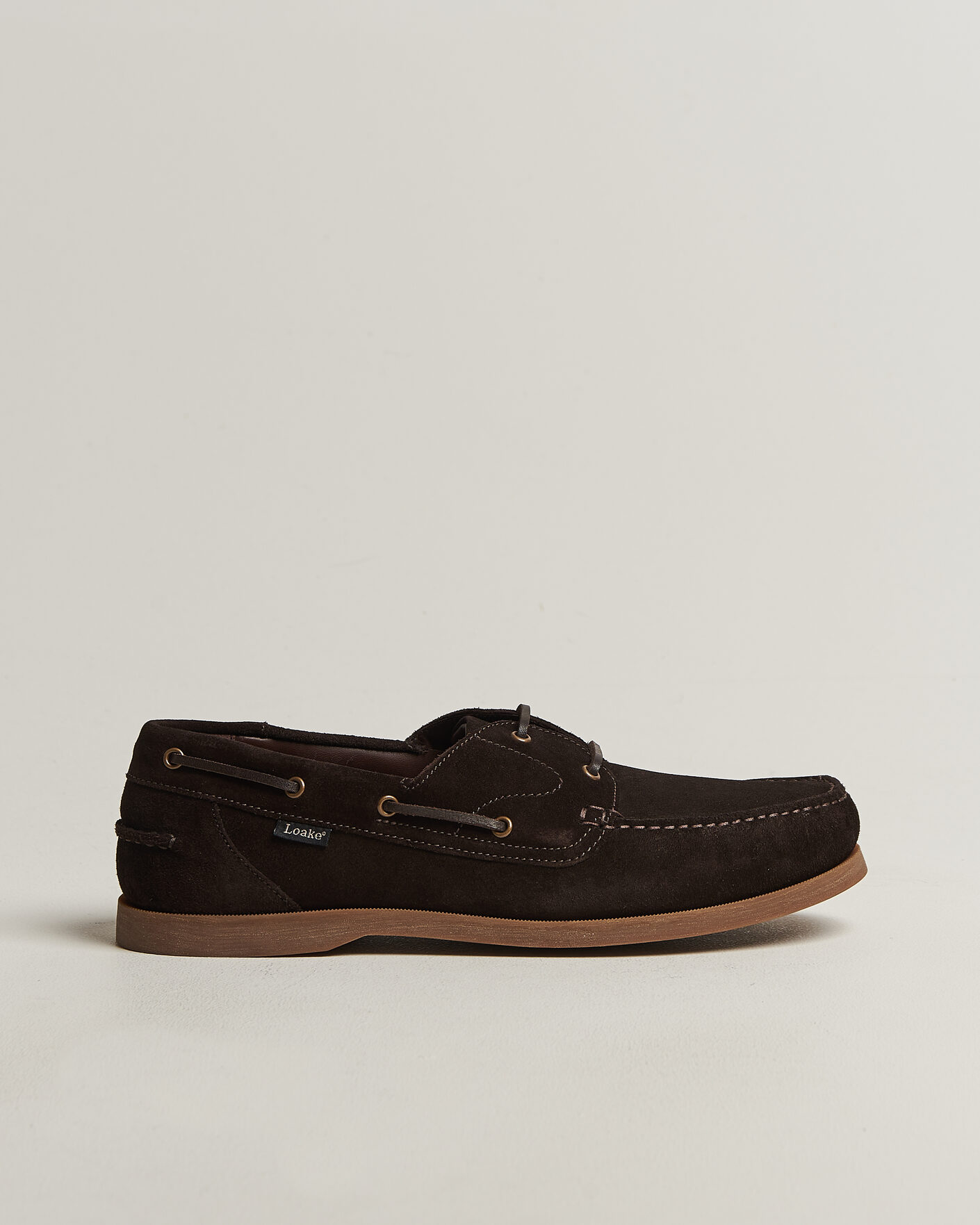 Heren | Bootschoenen | Loake 1880 | Padstow Suede Boat Shoe Dark Brown