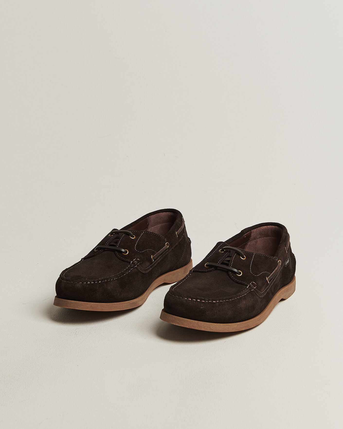 Heren | Bootschoenen | Loake 1880 | Padstow Suede Boat Shoe Dark Brown