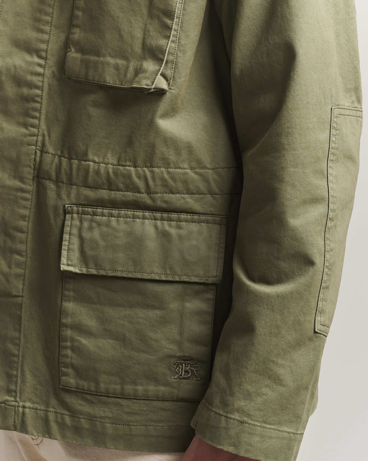 Heren | Jassen | Baracuta | Washed Cotton Twill Field Shacket Lichen Green