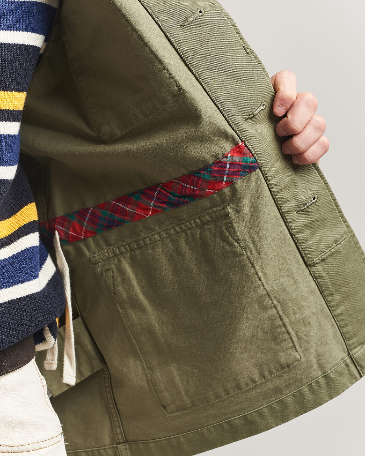 Heren | Jassen | Baracuta | Washed Cotton Twill Field Shacket Lichen Green