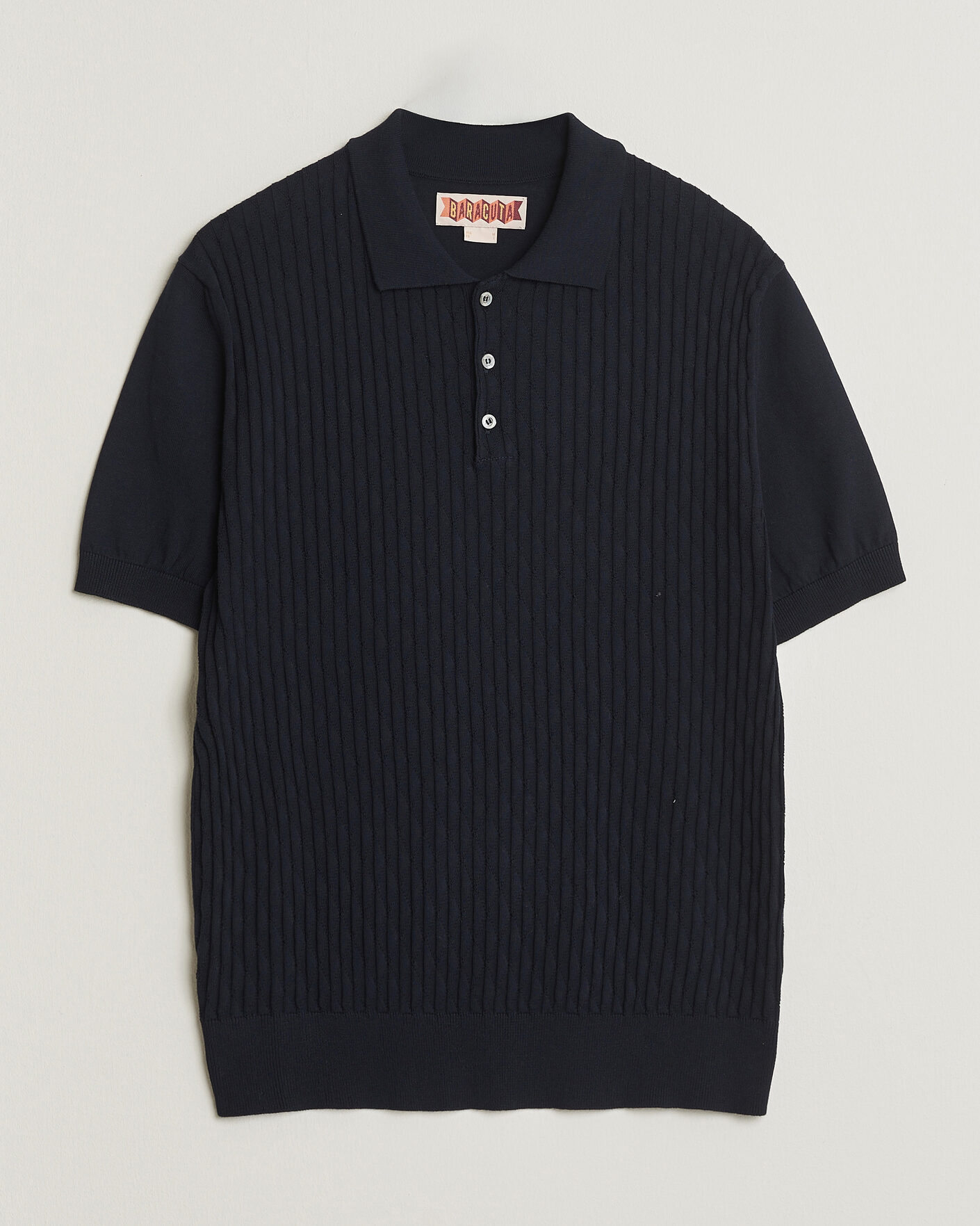 Heren | Polo's | Baracuta | Pattern Stich Polo Navy