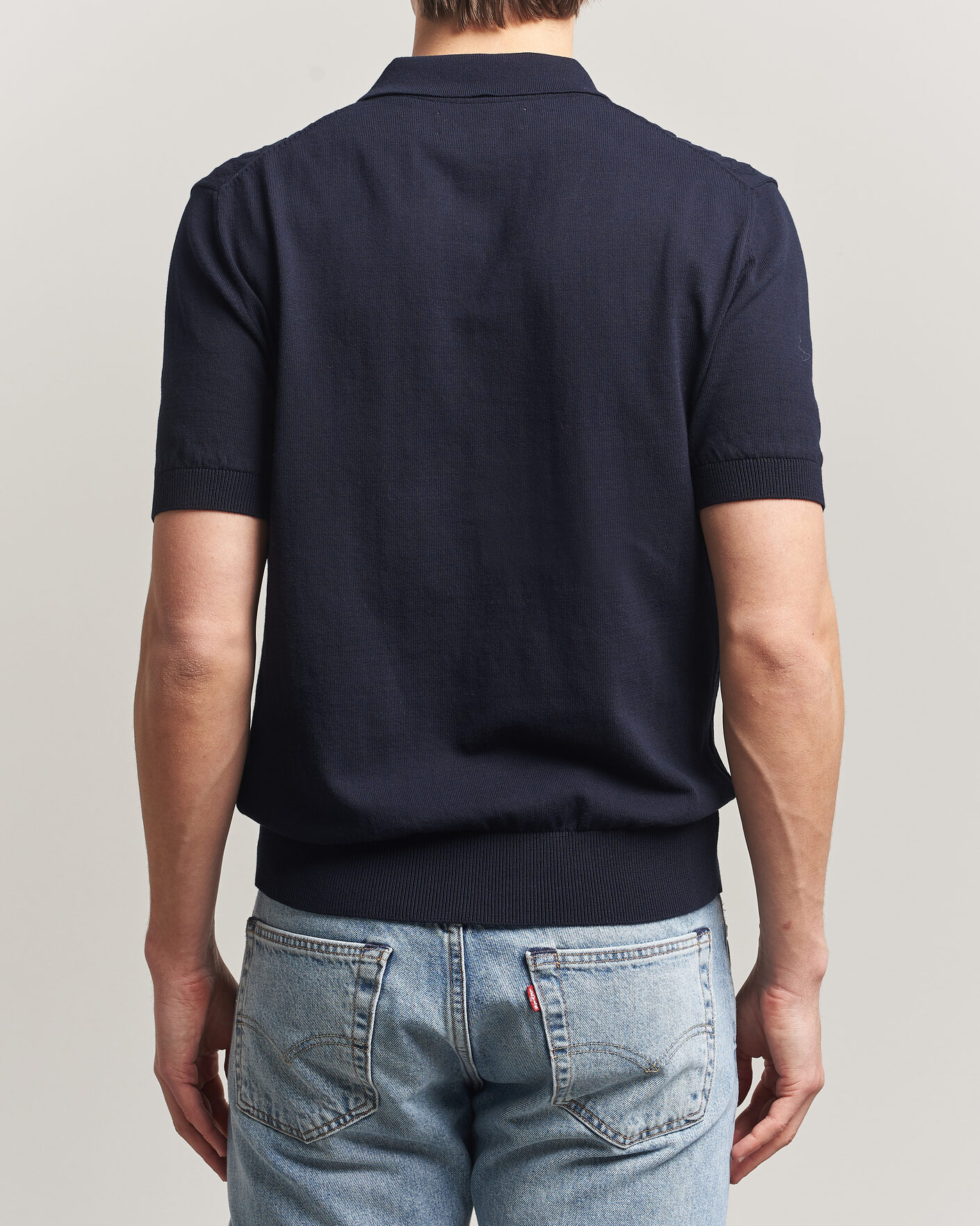 Heren | Polo's | Baracuta | Pattern Stich Polo Navy