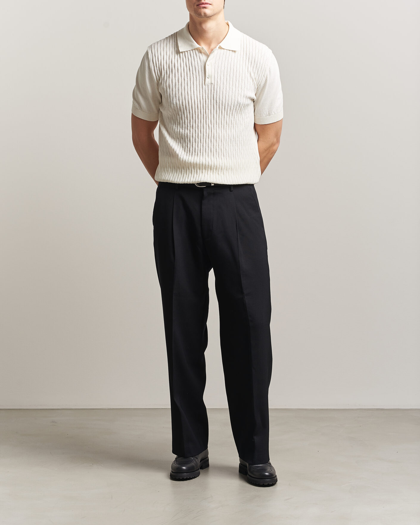 Heren | Polo's | Baracuta | Pattern Stich Polo Off White