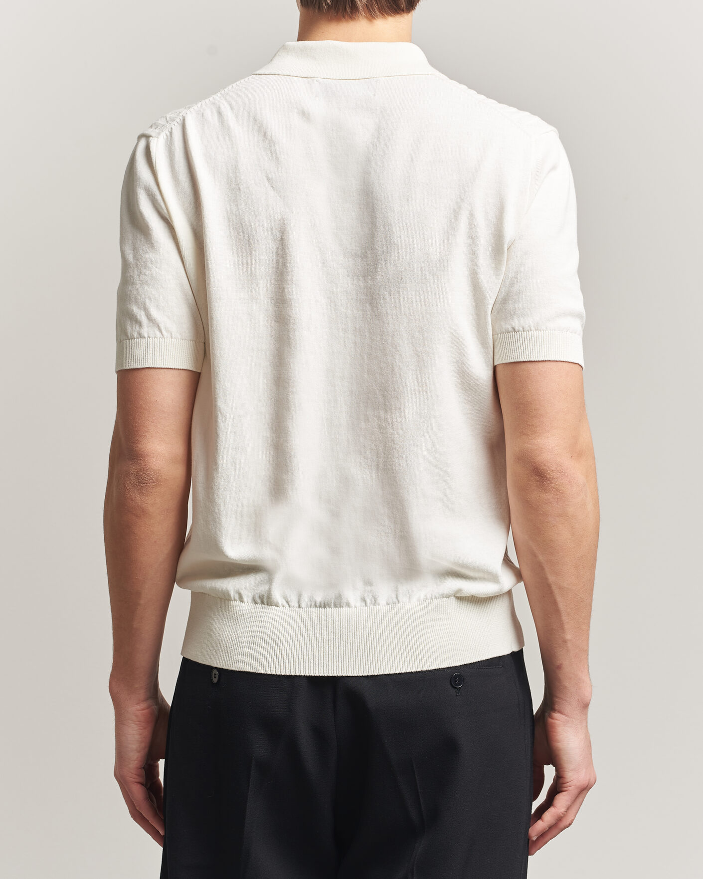 Heren | Polo's | Baracuta | Pattern Stich Polo Off White