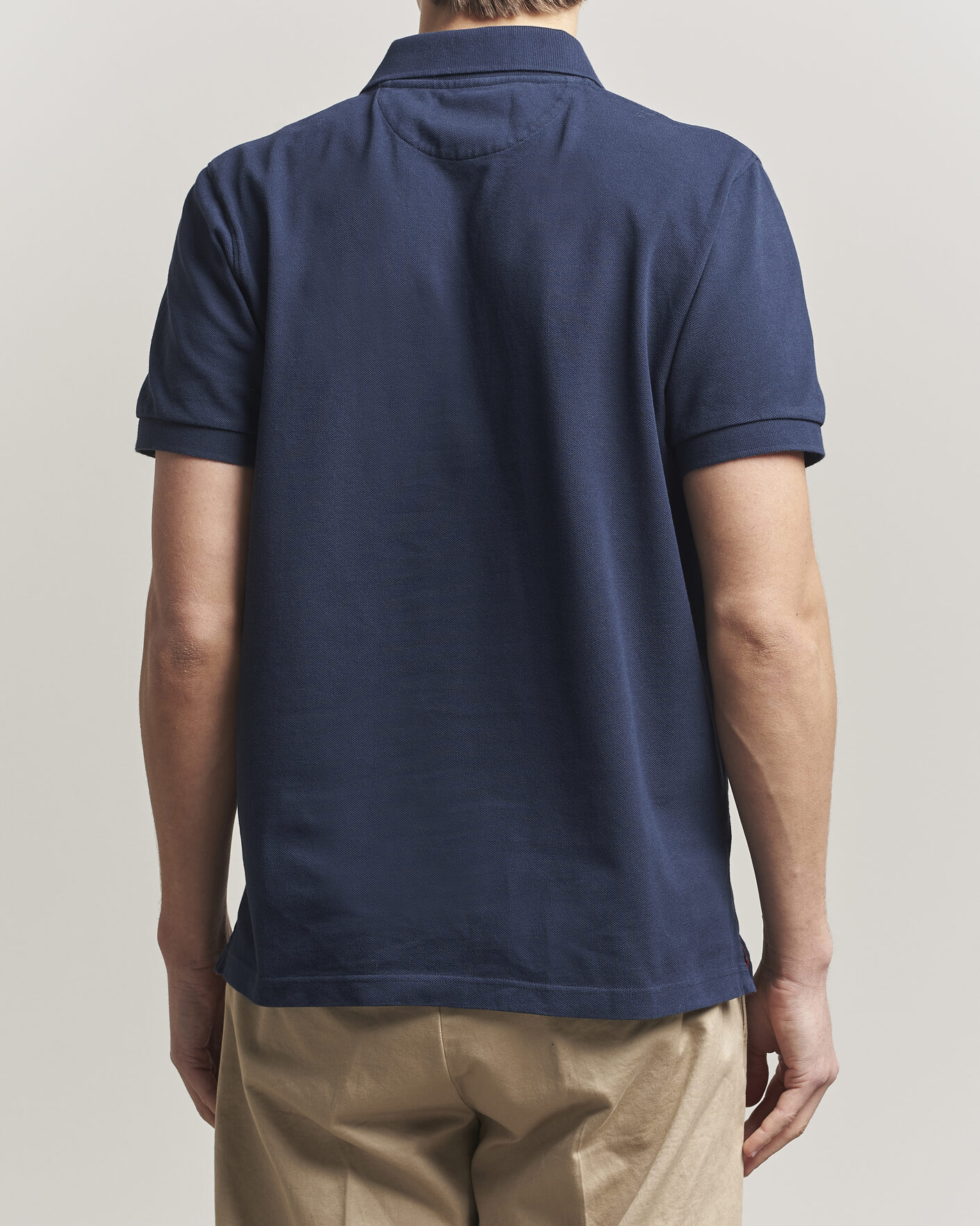 Heren | Polo's | Baracuta | Tartan Placket Piquet Polo Navy