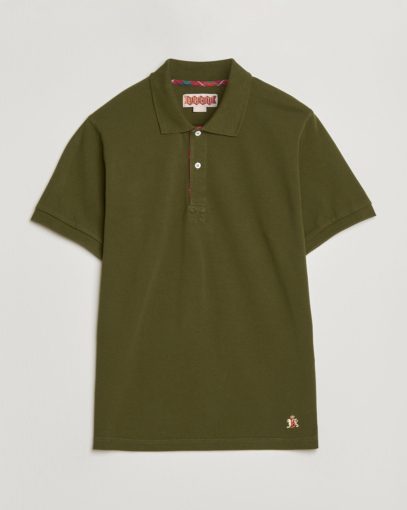 Heren | Polo's | Baracuta | Tartan Placket Piquet Polo Beech