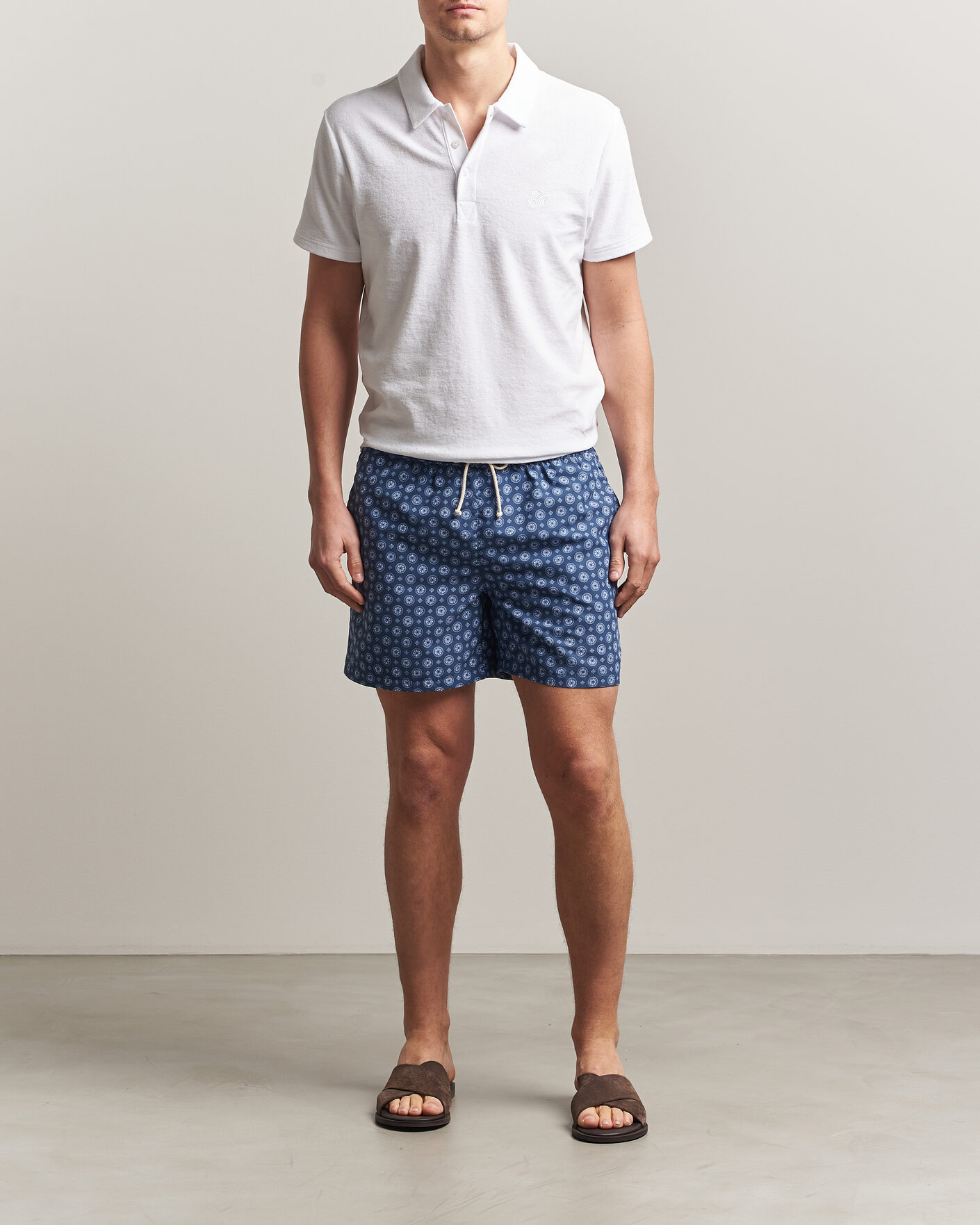 Heren | Ripa Ripa Printed Swimshorts Dark Blue | Ripa Ripa | Printed Swimshorts Dark Blue