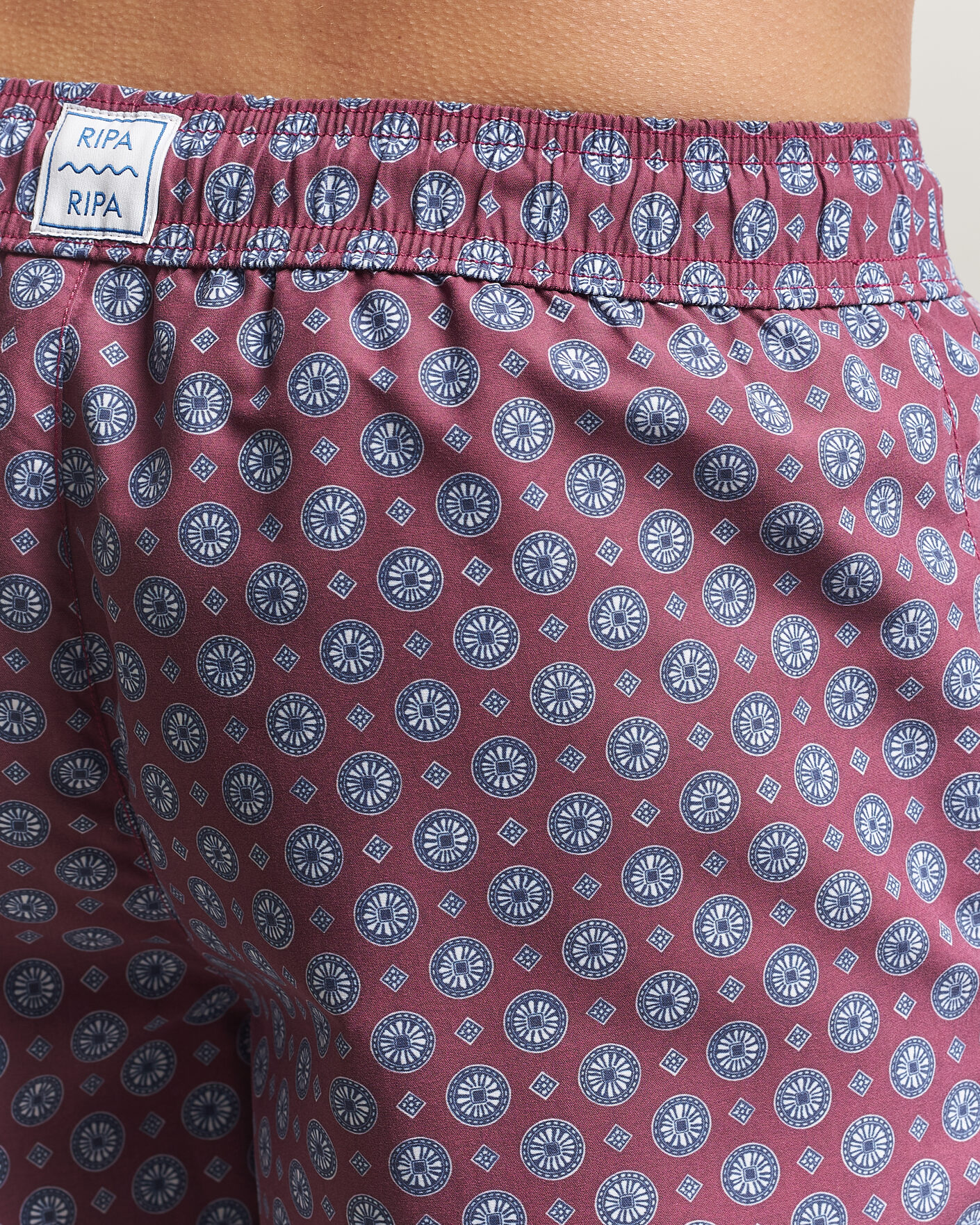 Heren | Zwembroek | Ripa Ripa | Printed Swimshorts Bordeaux
