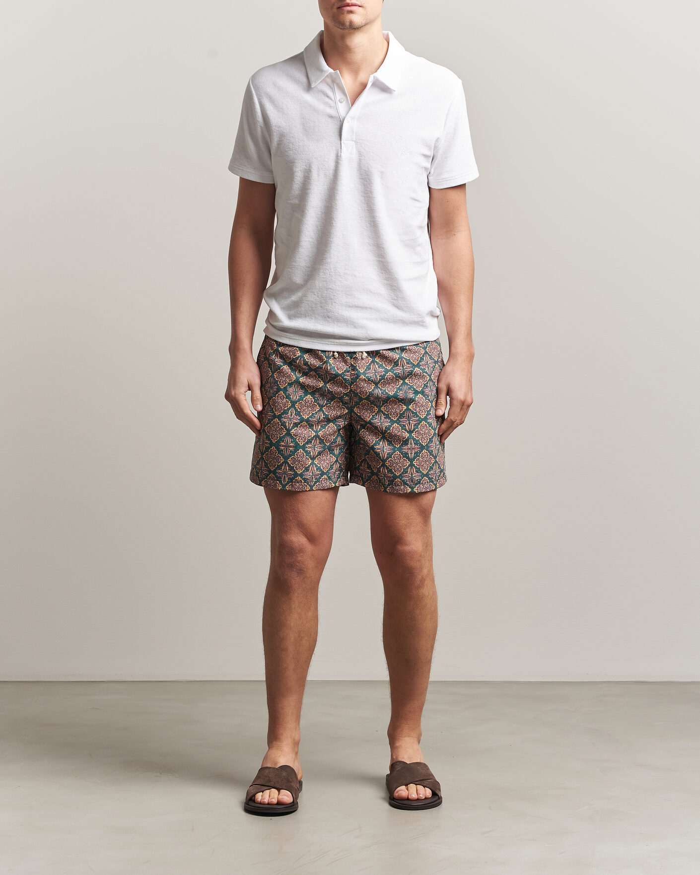 Heren | Zwembroek | Ripa Ripa | Printed Swimshorts Green/Red
