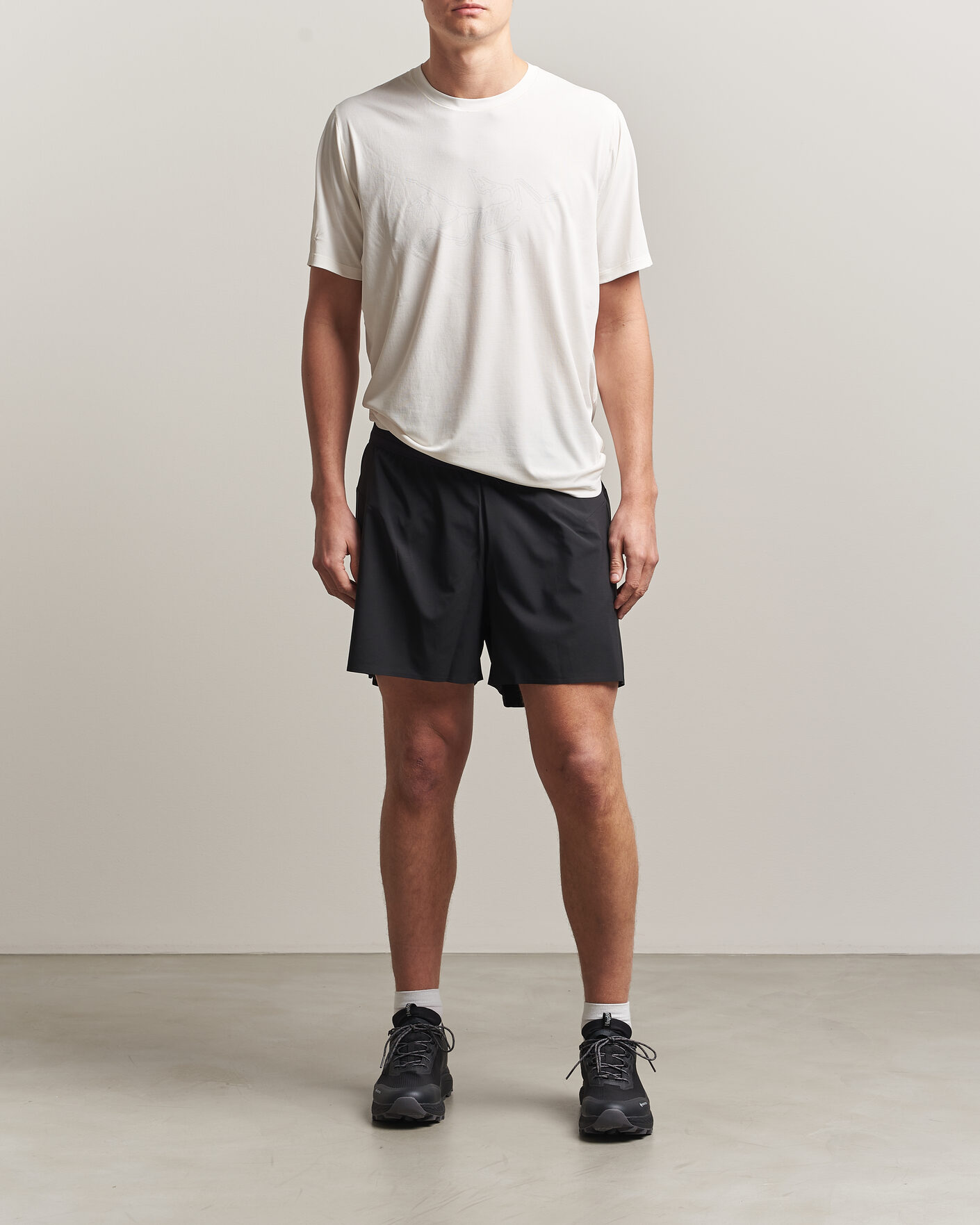 Heren | T-shirts | Arc'teryx | Cormac Bird Logo Crew Neck T-Shirt Arctic Silk