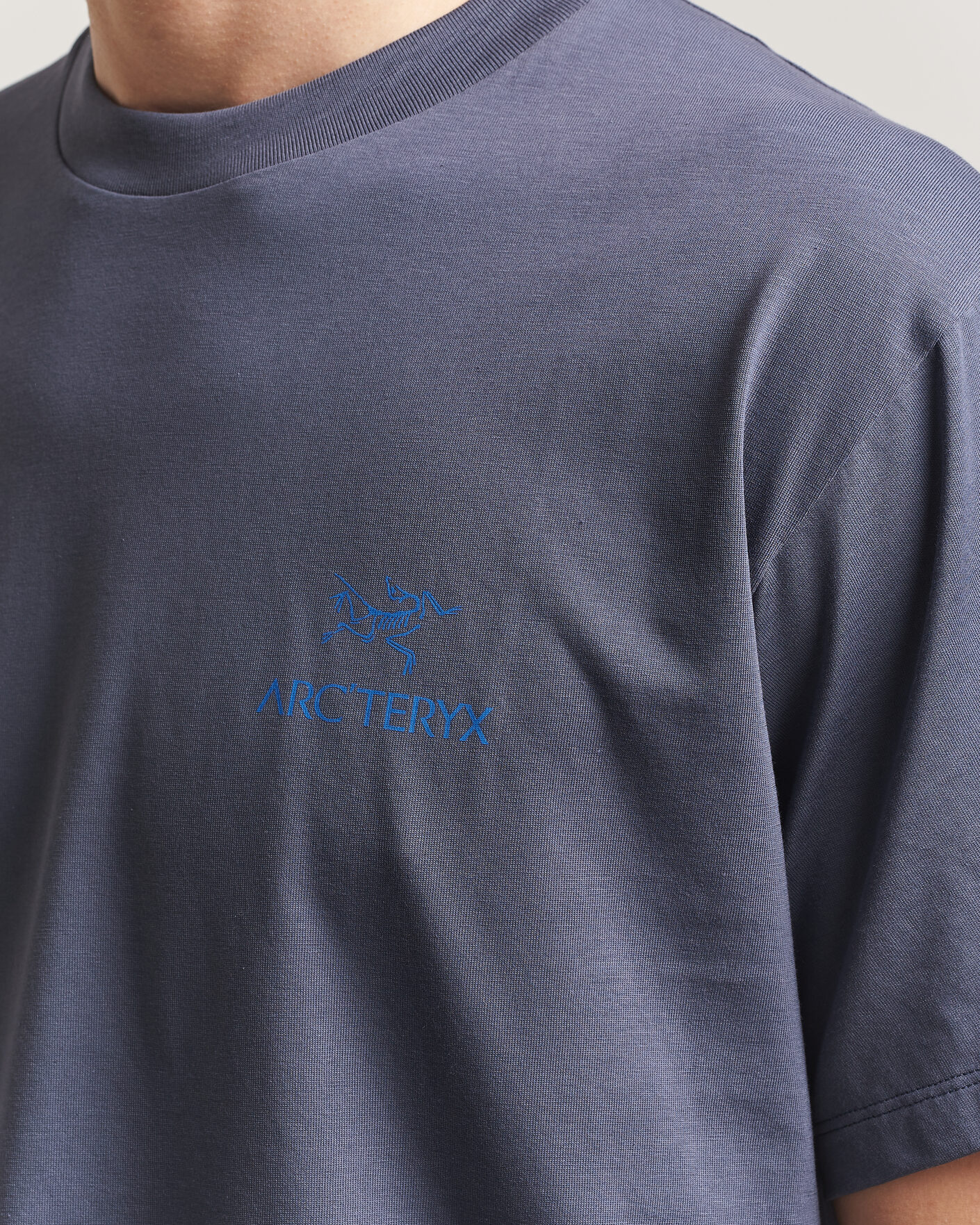 Heren | T-shirts | Arc'teryx | Kragg Cotton Bird Word T-Shirt Dark Stratus