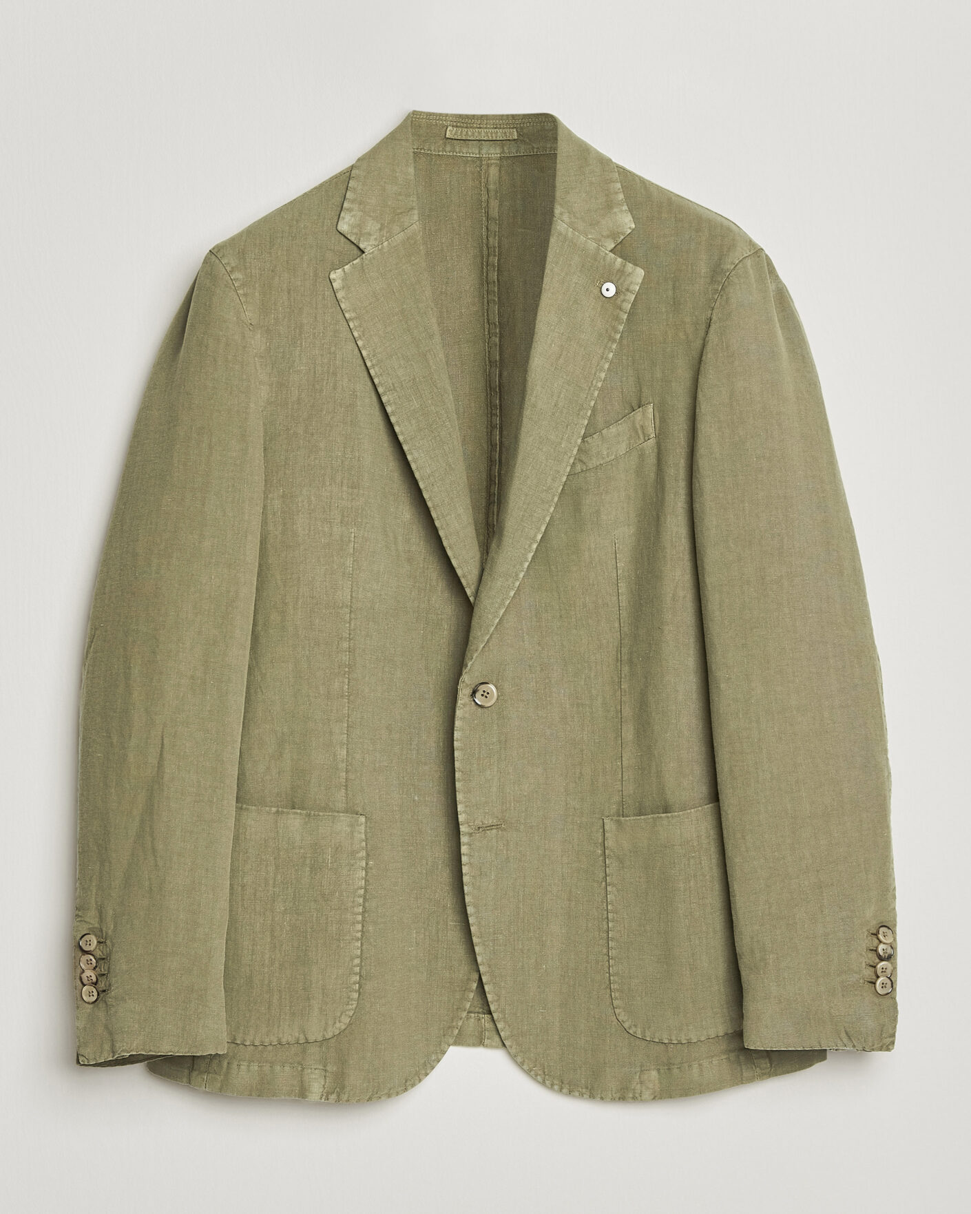 Heren | Blazers | L.B.M. 1911 | Jack Regular Fit Linen Blazer Olive