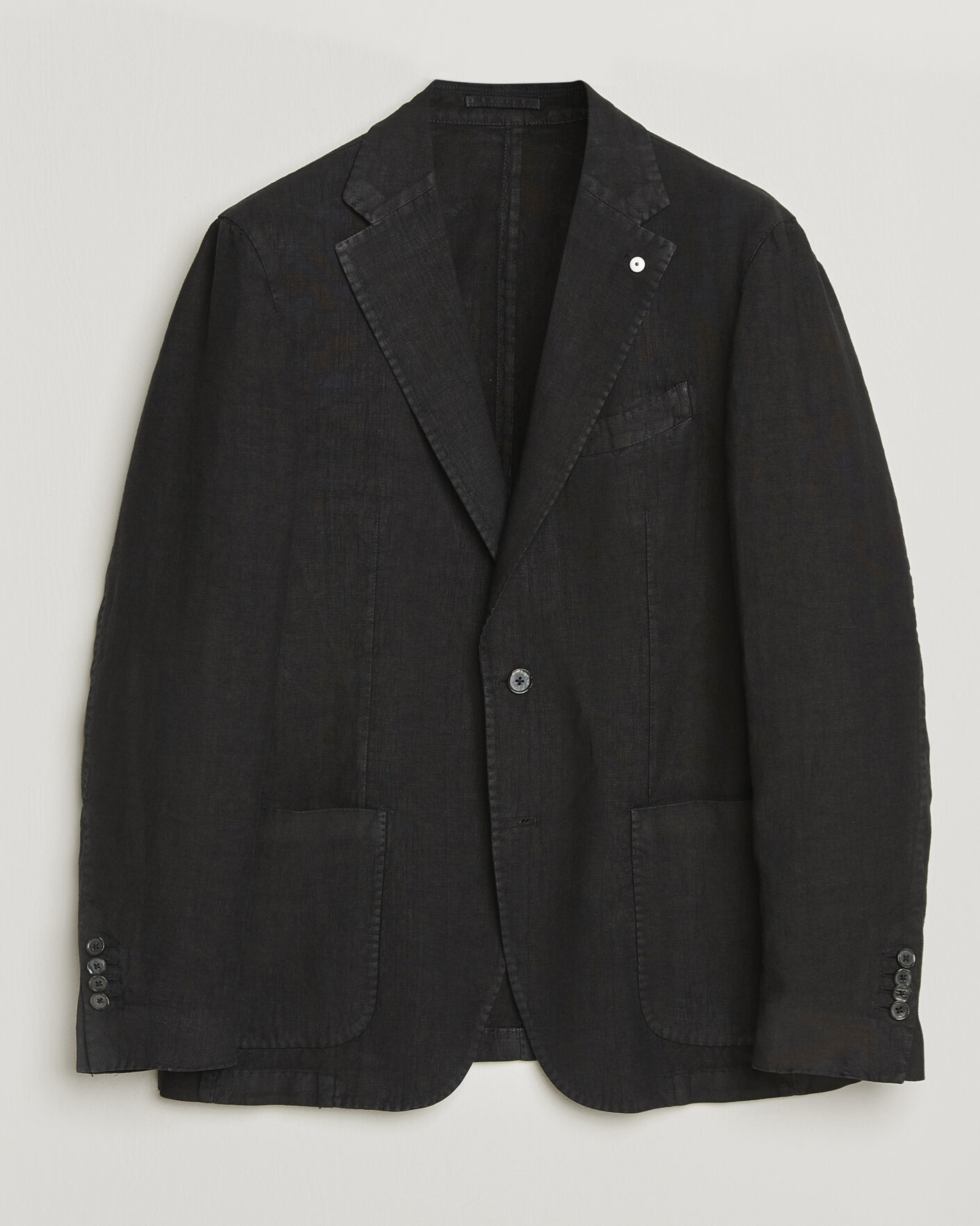 Heren | Blazers | L.B.M. 1911 | Jack Regular Fit Linen Blazer Black
