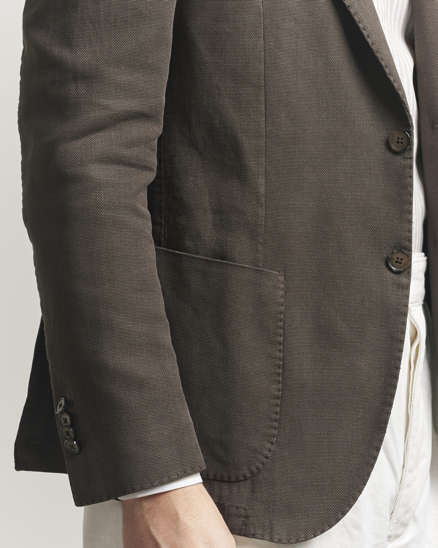 Heren | Blazers | L.B.M. 1911 | Jack Regular Fit Structured Cotton Blazer Brown