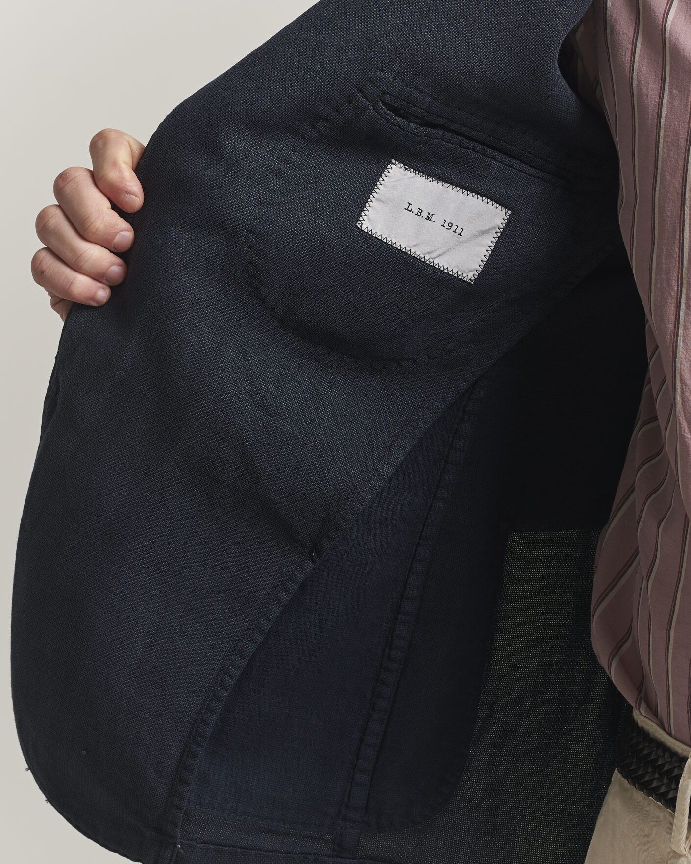 Heren | Blazers | L.B.M. 1911 | Jack Regular Fit Structured Cotton Blazer Navy