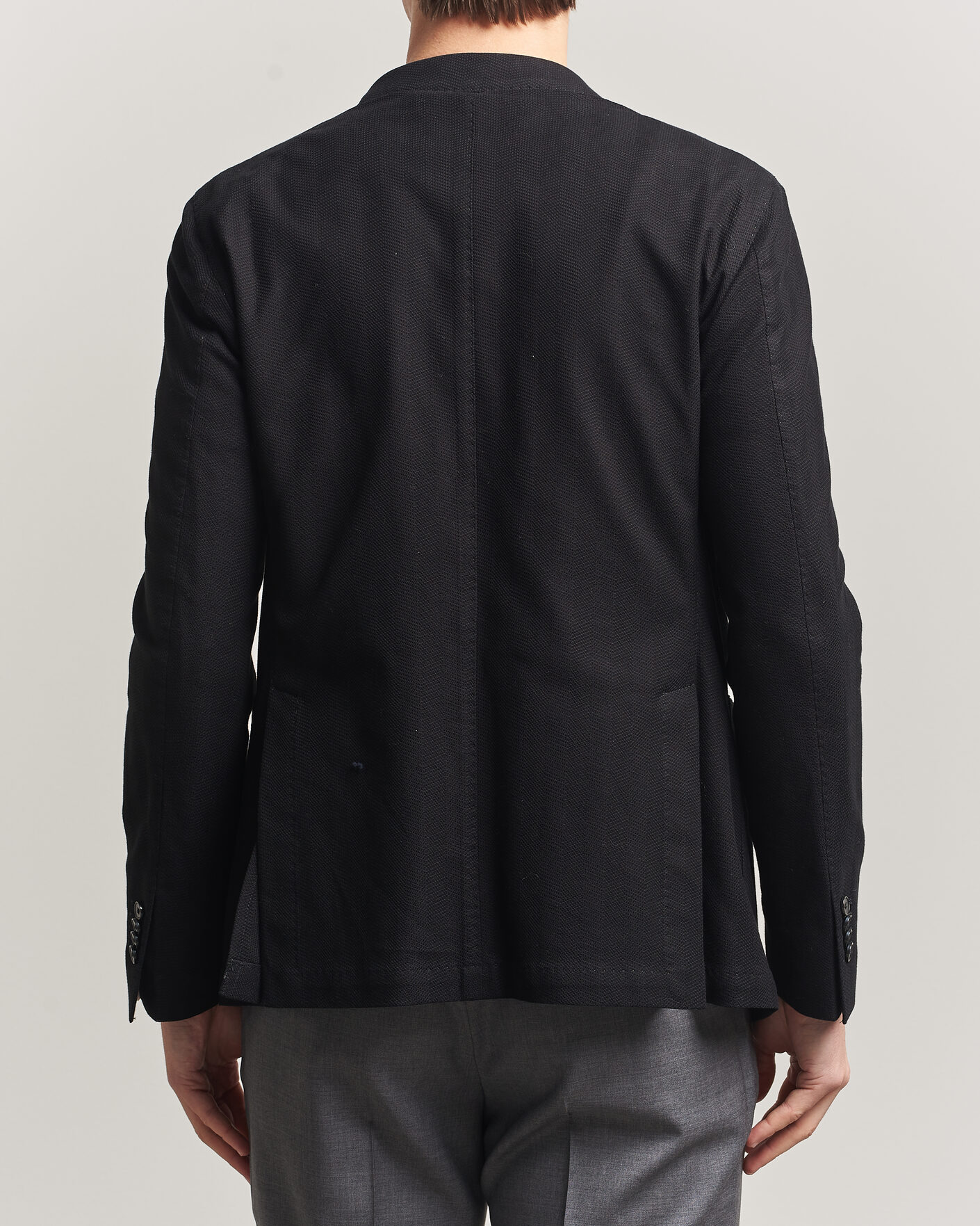 Heren | Blazers | L.B.M. 1911 | Jack Herringbone Cotton Blazer Black