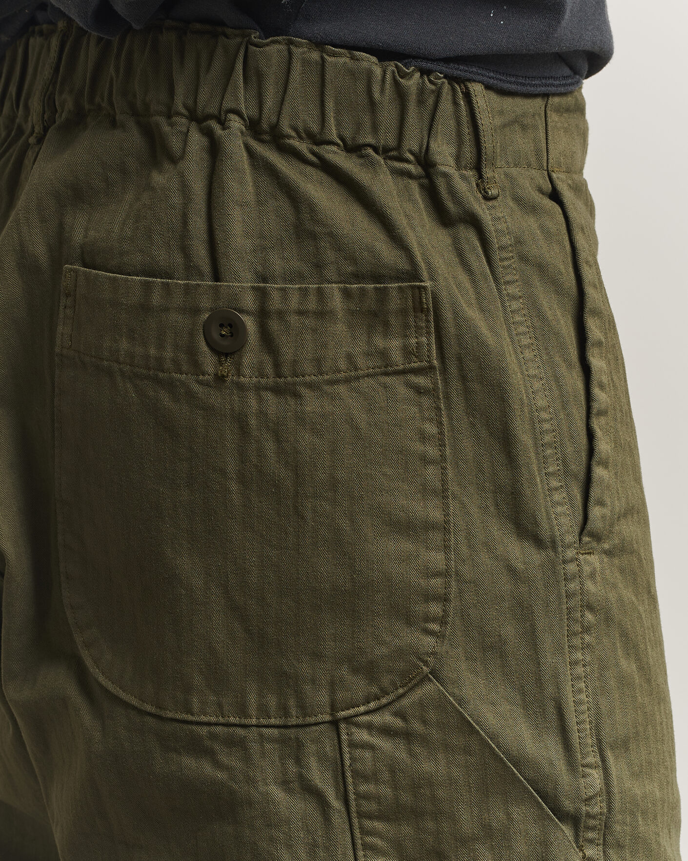 Heren | Broeken | orSlow | Wide Fit French Work Pants Army Green