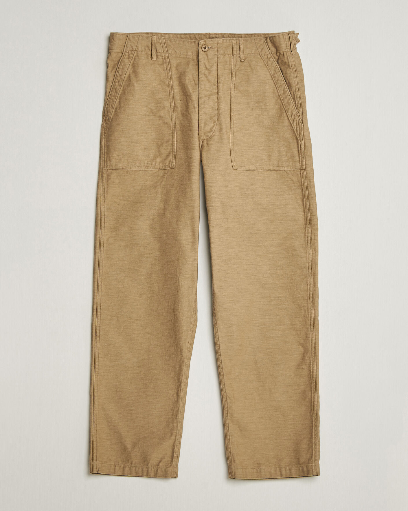 Heren | Broeken | orSlow | Regular Fit Original Sateen Fatigue Pants Sand Beige