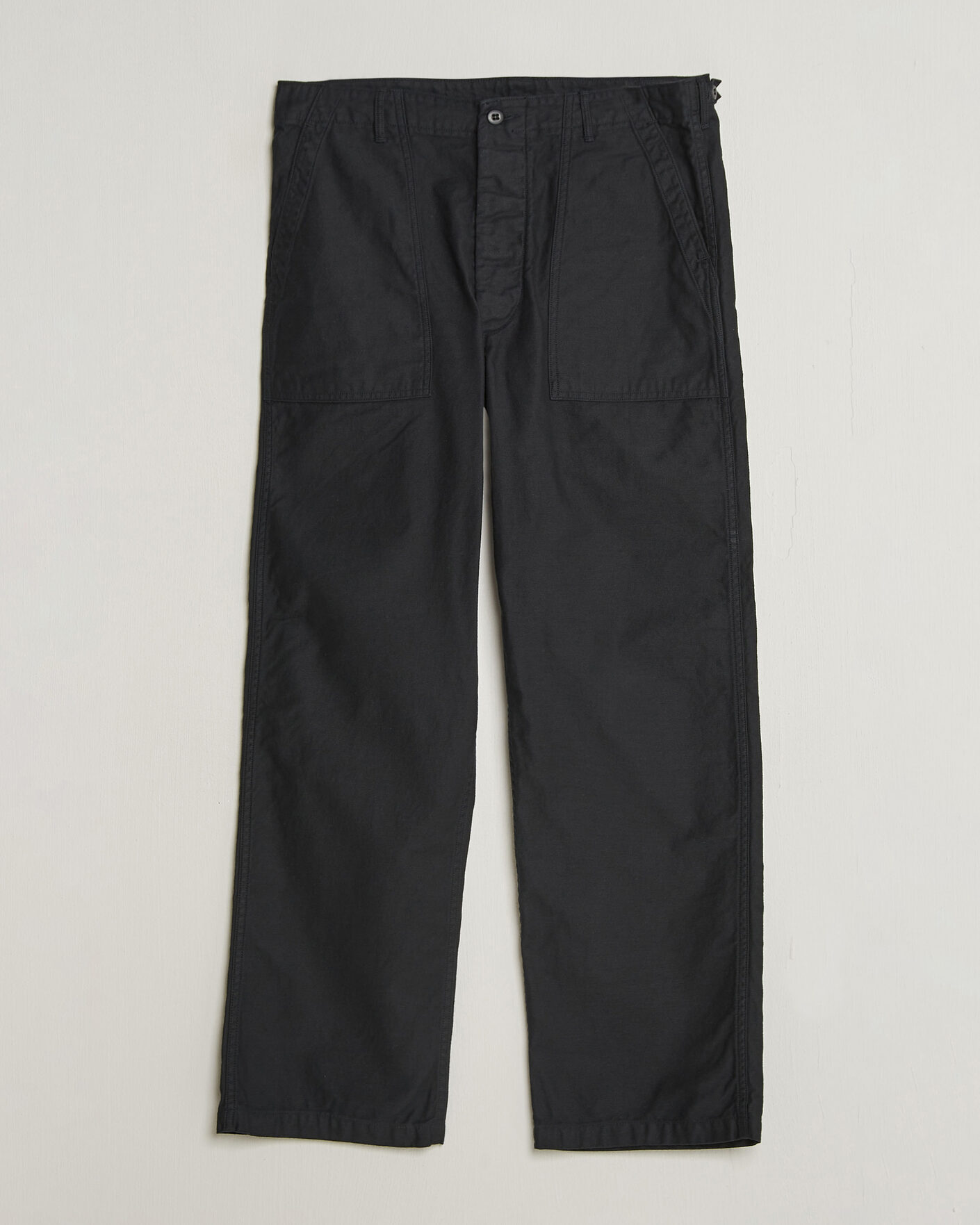 Heren | Broeken | orSlow | Regular Fit Original Sateen Fatigue Pants Black