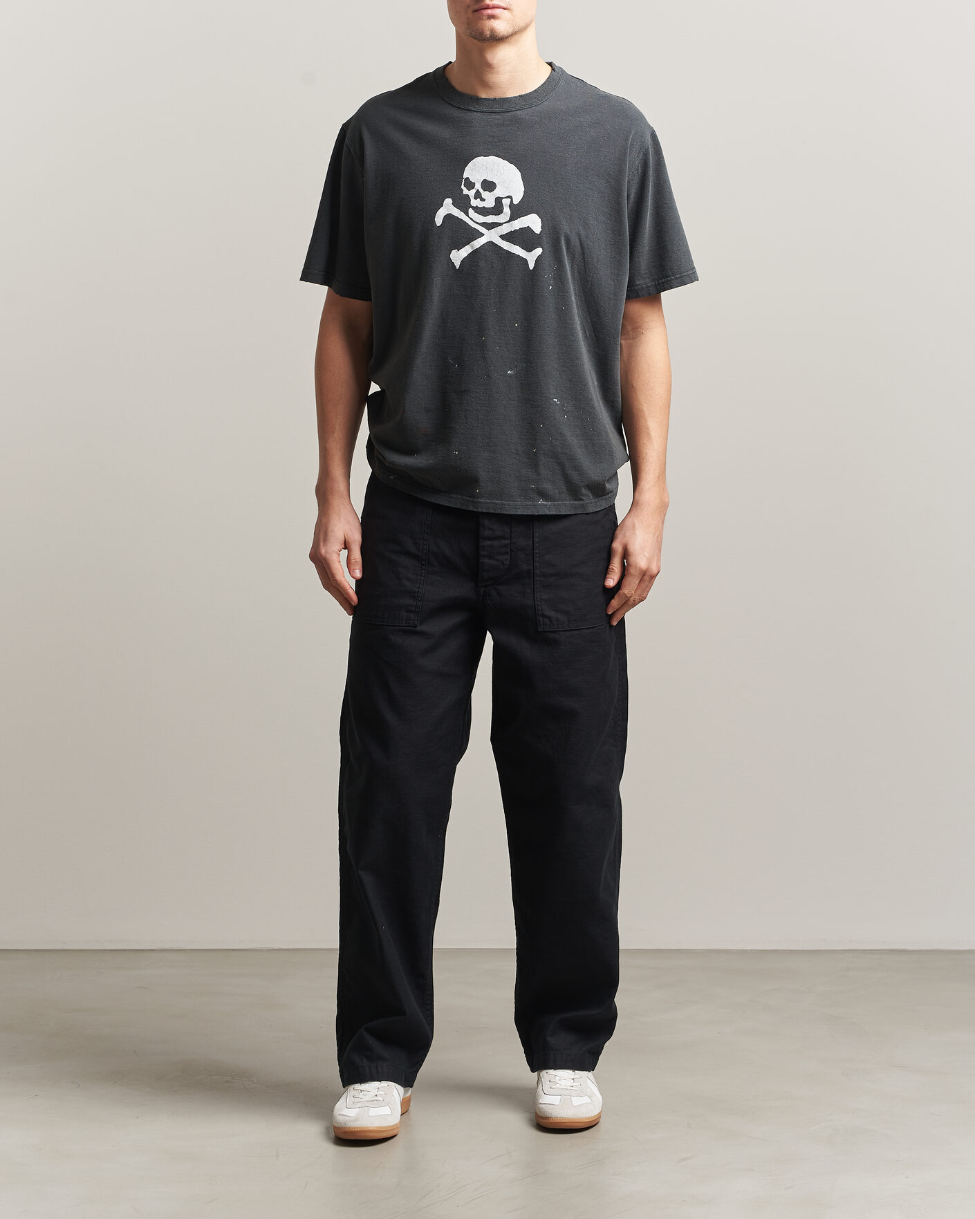 Heren | Broeken | orSlow | Regular Fit Original Sateen Fatigue Pants Black