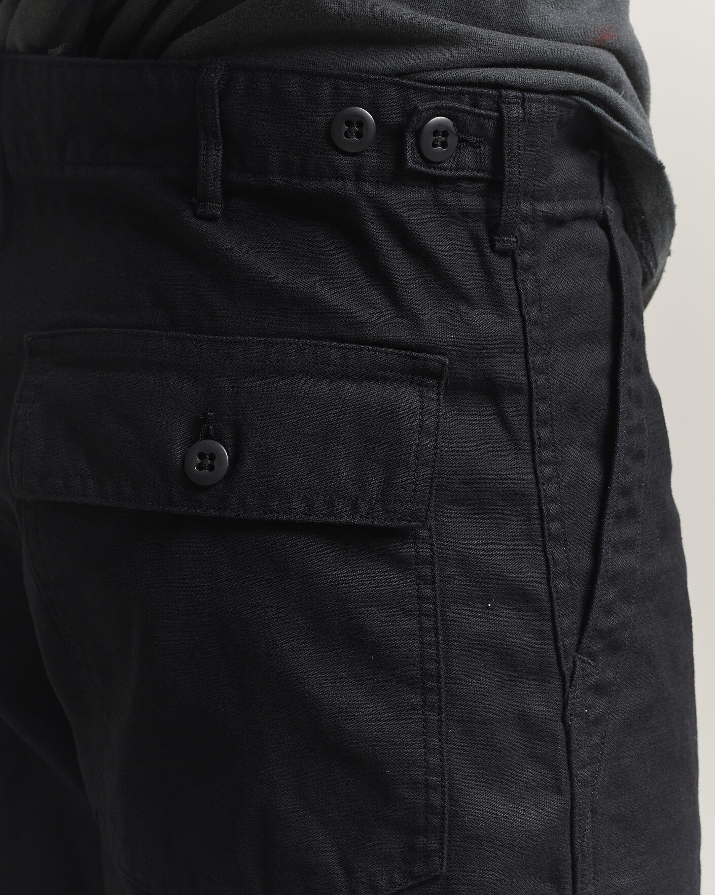 Heren | Broeken | orSlow | Regular Fit Original Sateen Fatigue Pants Black