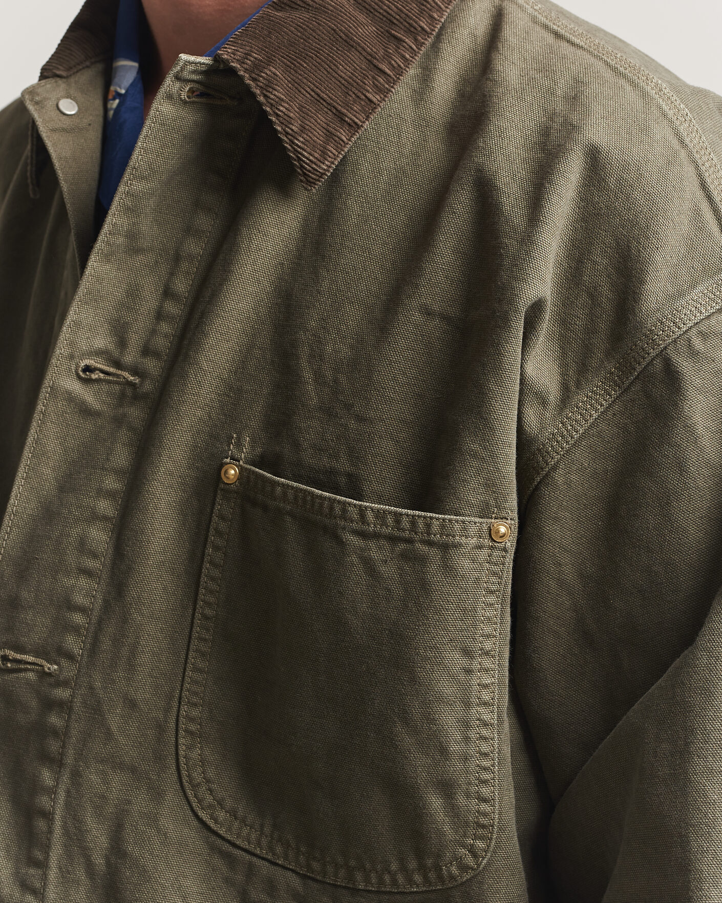 Heren | Jassen | orSlow | Oxford Coverall Chore Jacket Army Green