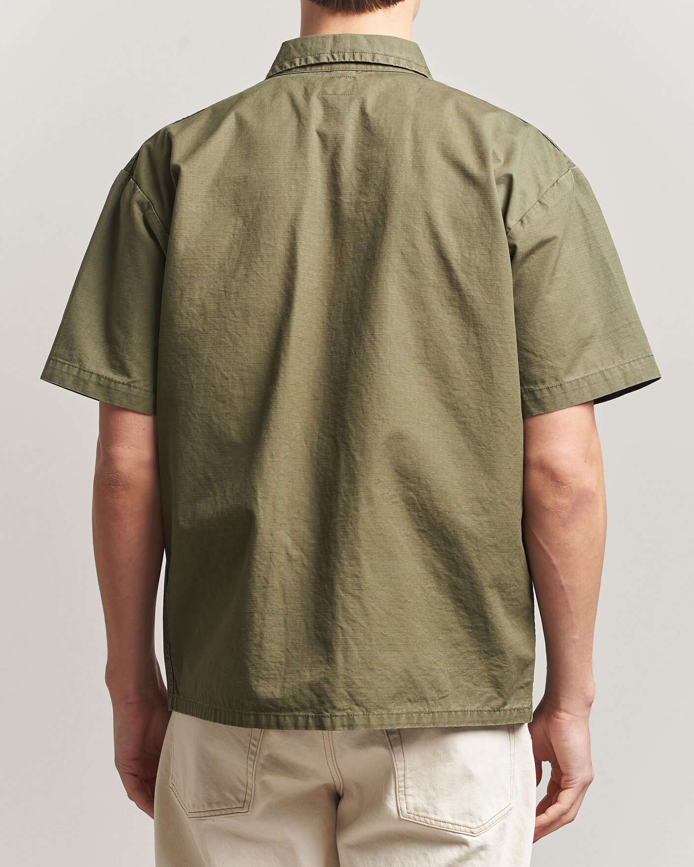 Heren | Overhemden | orSlow | Short Sleeve Utility Shirt Army Green