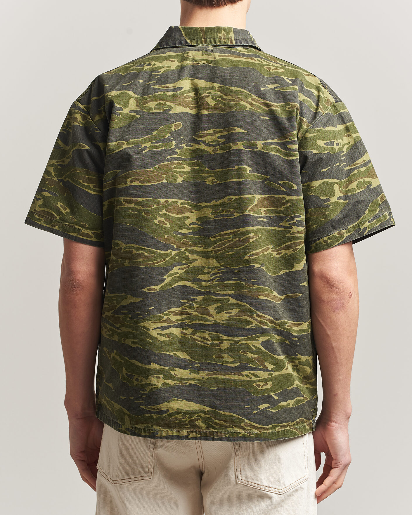 Heren | Overhemden | orSlow | Short Sleeve Utility Shirt Tiger Camo