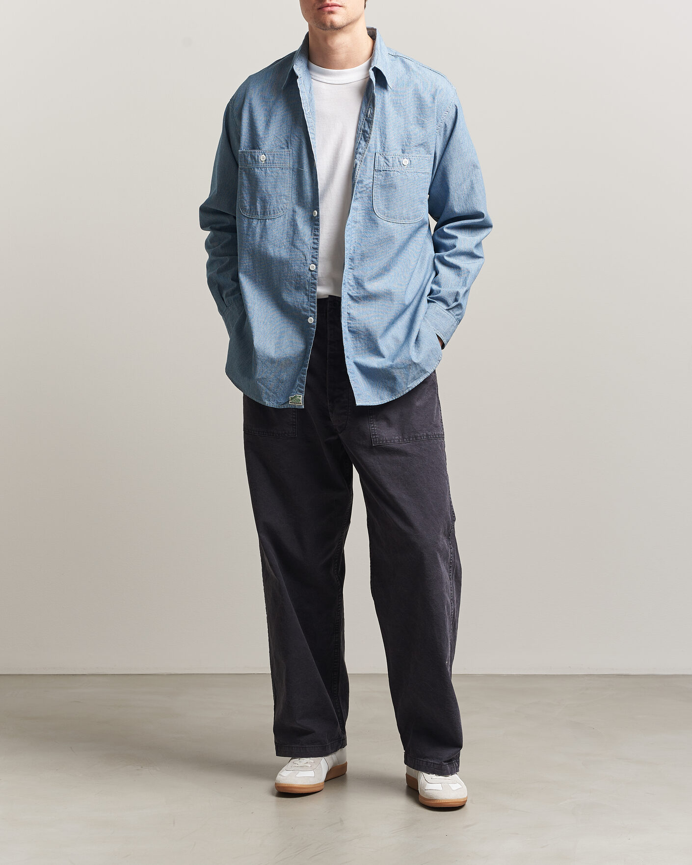 Heren | Broeken | orSlow | Summer Fatigue Pants Washed Black
