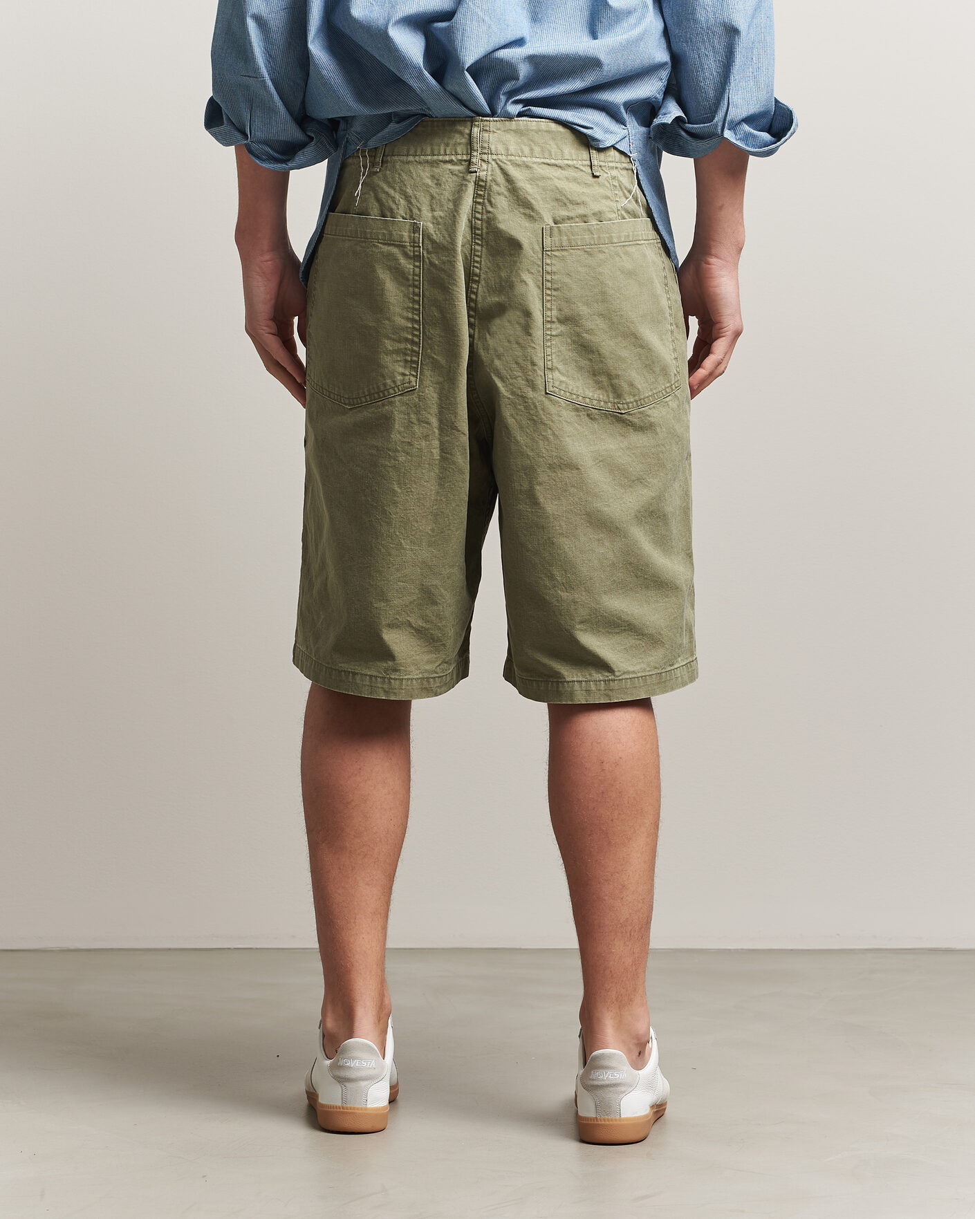 Heren | Korte broek | orSlow | Summer Fatigue Shorts Washed Army Green