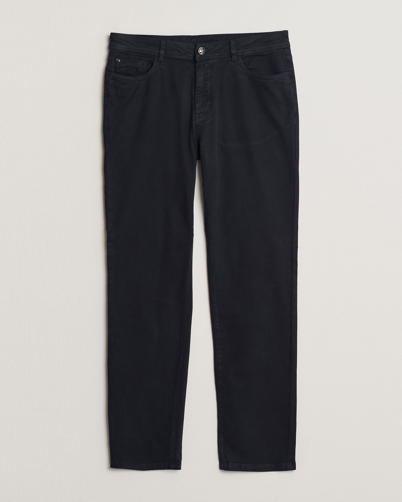 Heren | Broeken | Oscar Jacobson | Slim Fit 5-Pocket Chino Navy