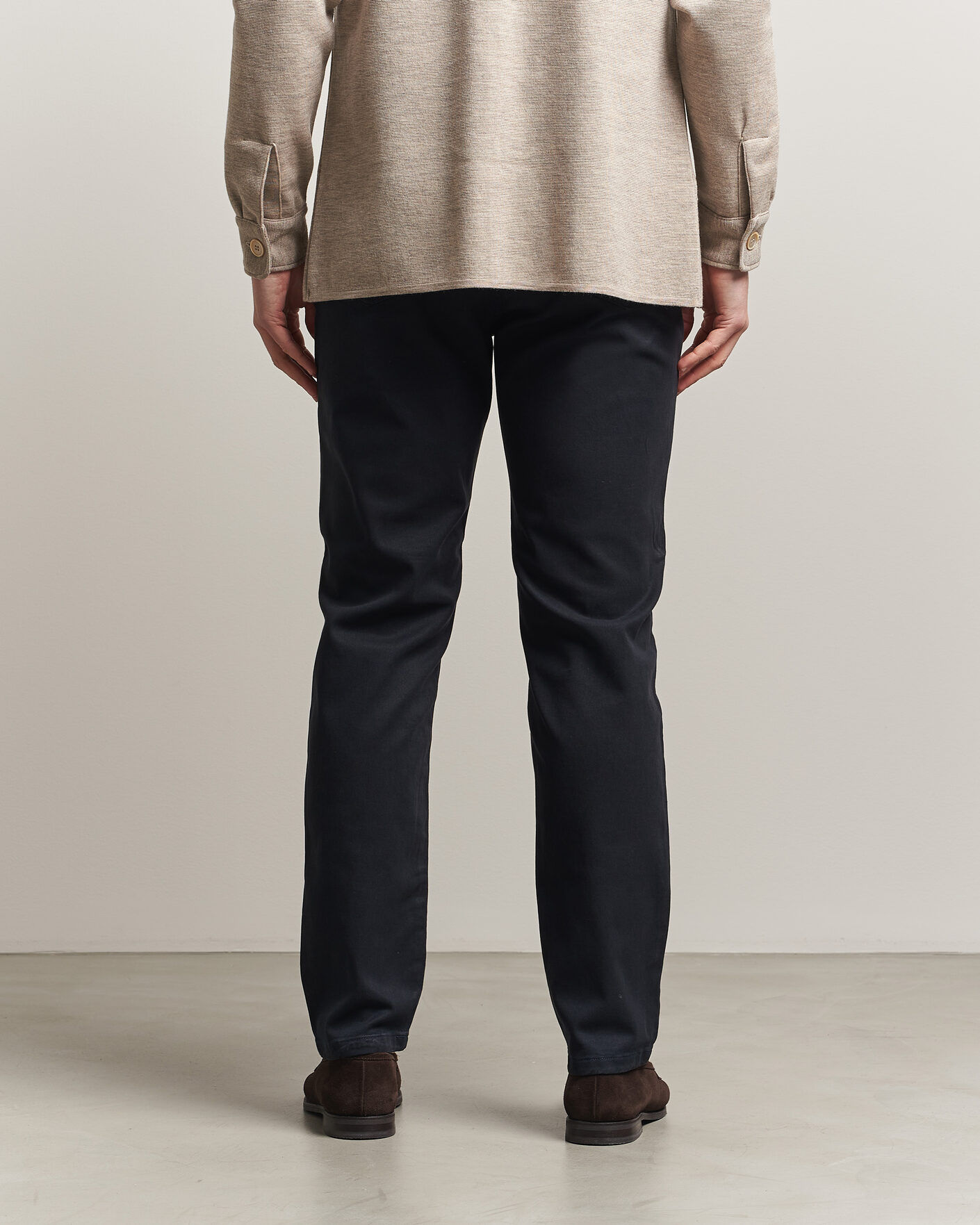 Heren | Broeken | Oscar Jacobson | Slim Fit 5-Pocket Chino Navy