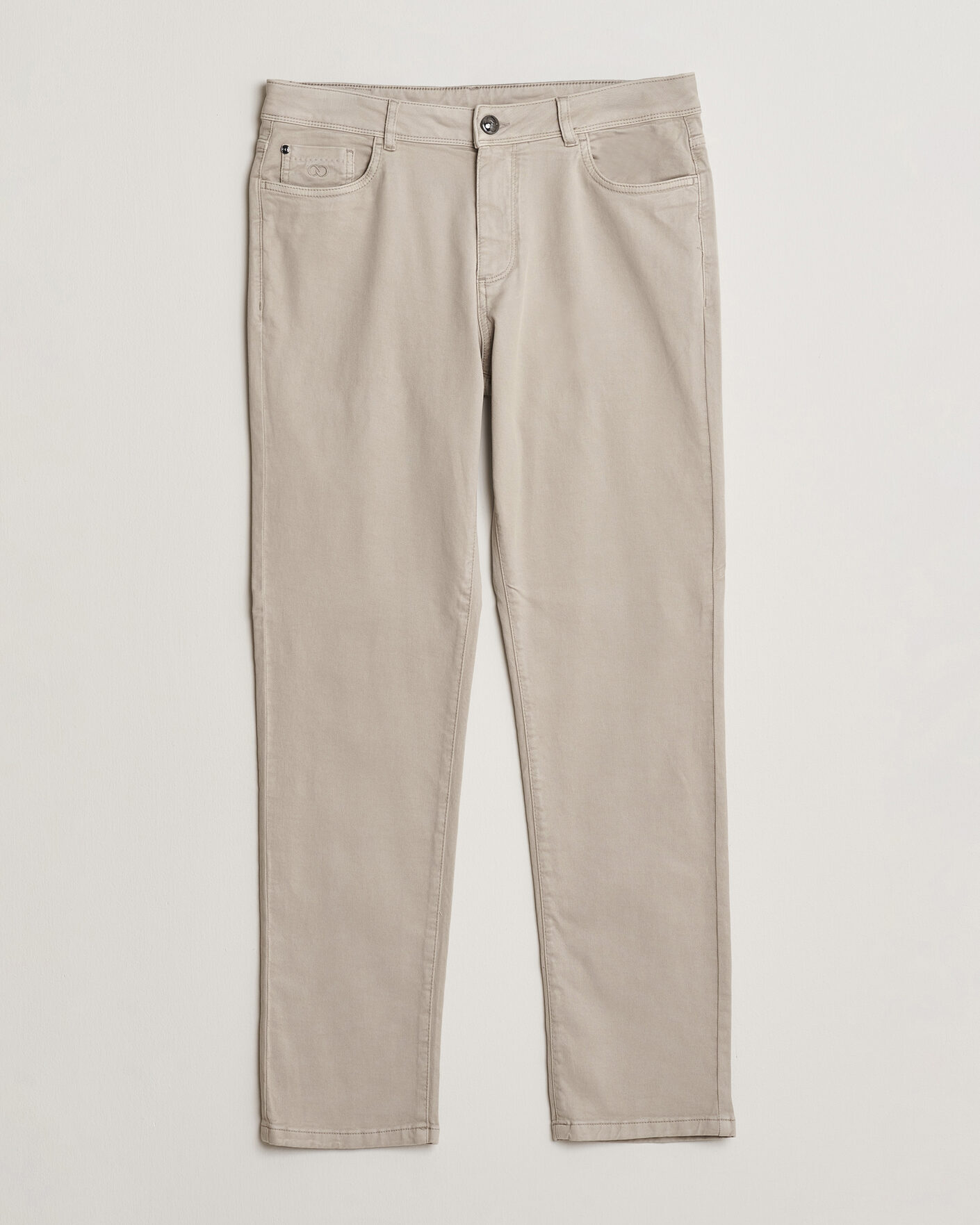 Heren | Broeken | Oscar Jacobson | Slim Fit 5-Pocket Chino  Beige